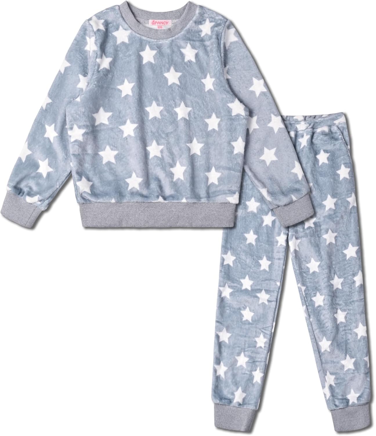 QPANCY Girls Pjs Set Two Piece Fleece Pajamas kids Fall Winter Long Sleeve pajamas Loungewear