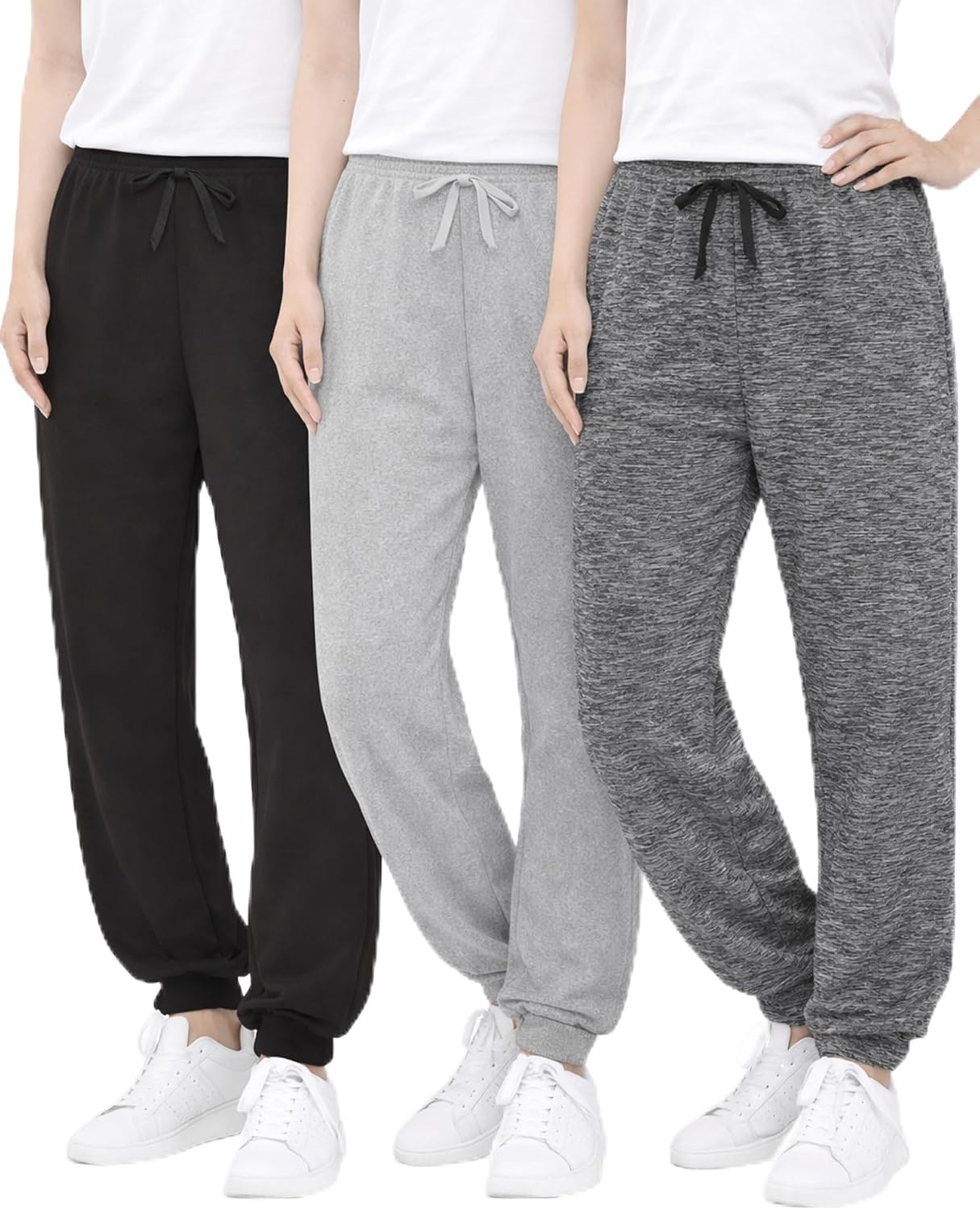 Sweet Hearts Girls Sweatpants – 3 Pack Super Soft Performance Jogger Girls Pants: Made in USA (Sizes 5-18)