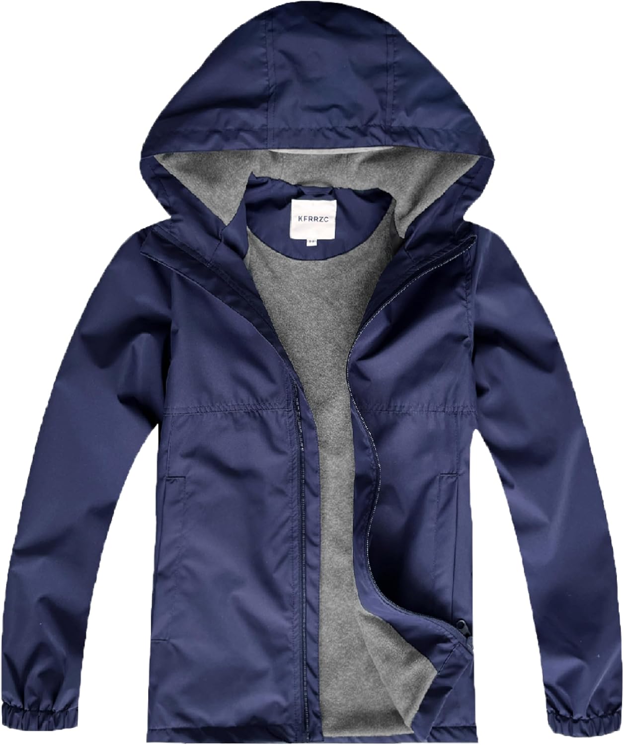 Boys Girls Rain Jackets Waterproof Hooded Fleece Raincoats Lightweight Windbreakers for Kids