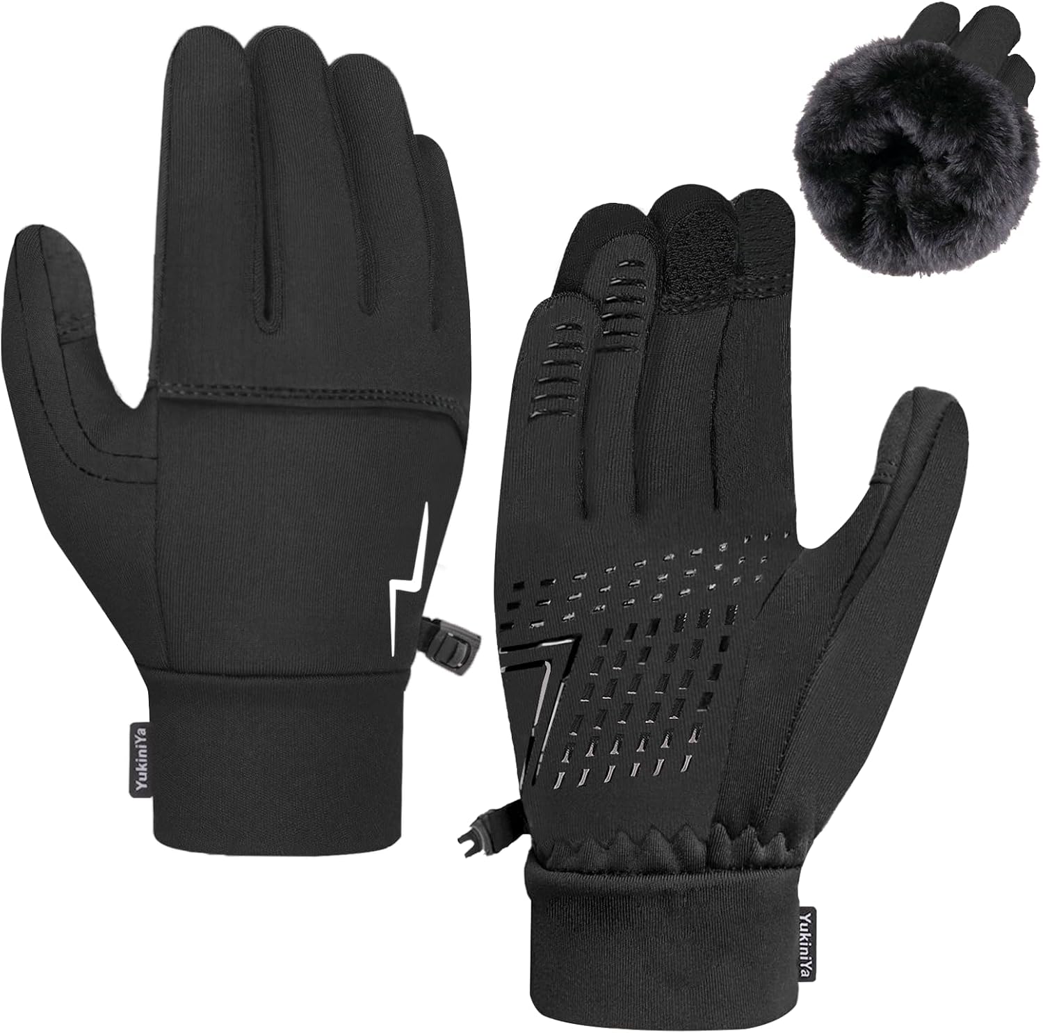 Kids Gloves Winter Warm Long Fleece Waterproof Touchscreen for Boys Girls Youth Teen 3-15 Years Snow Ski Cycling