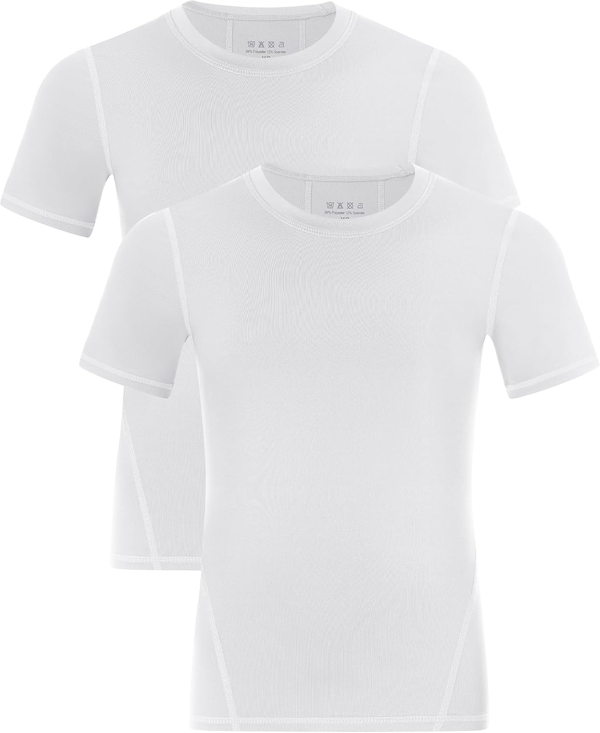 Boys Compression Shirt Short Sleeve Youth Athletic Undershirt Kids Base Layer T-Shirt for Football Basketball