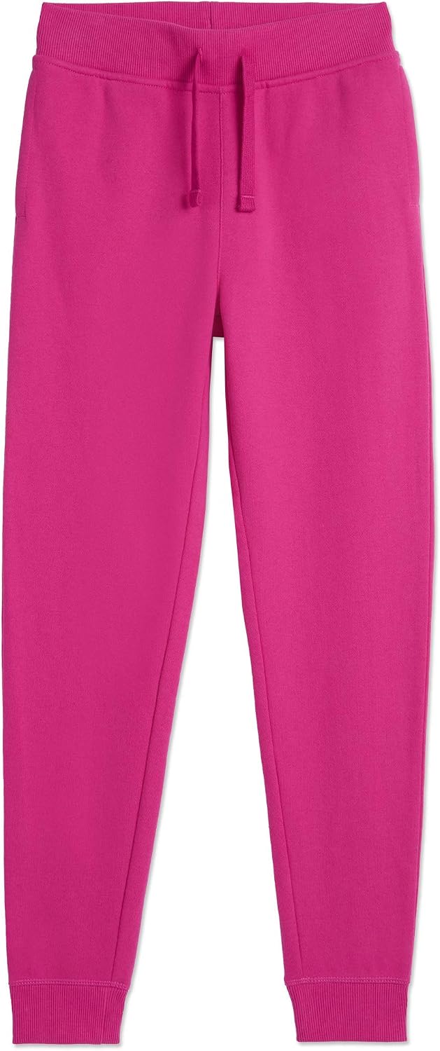 Nautica Girls’ Fleece Sweatpants, Functional Pockets, Elastic Waistband & Drawstring Closure