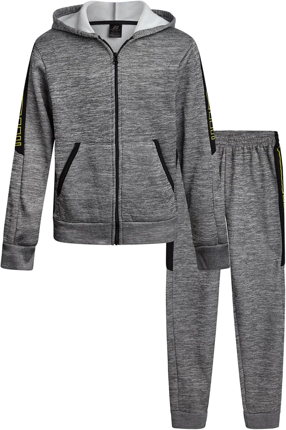 Pro Athlete Boys Tracksuit Set – 2 Piece Cozy Athletic Soft Fleece Zip Up Hoodie and Jogger Sweatpants For Boys