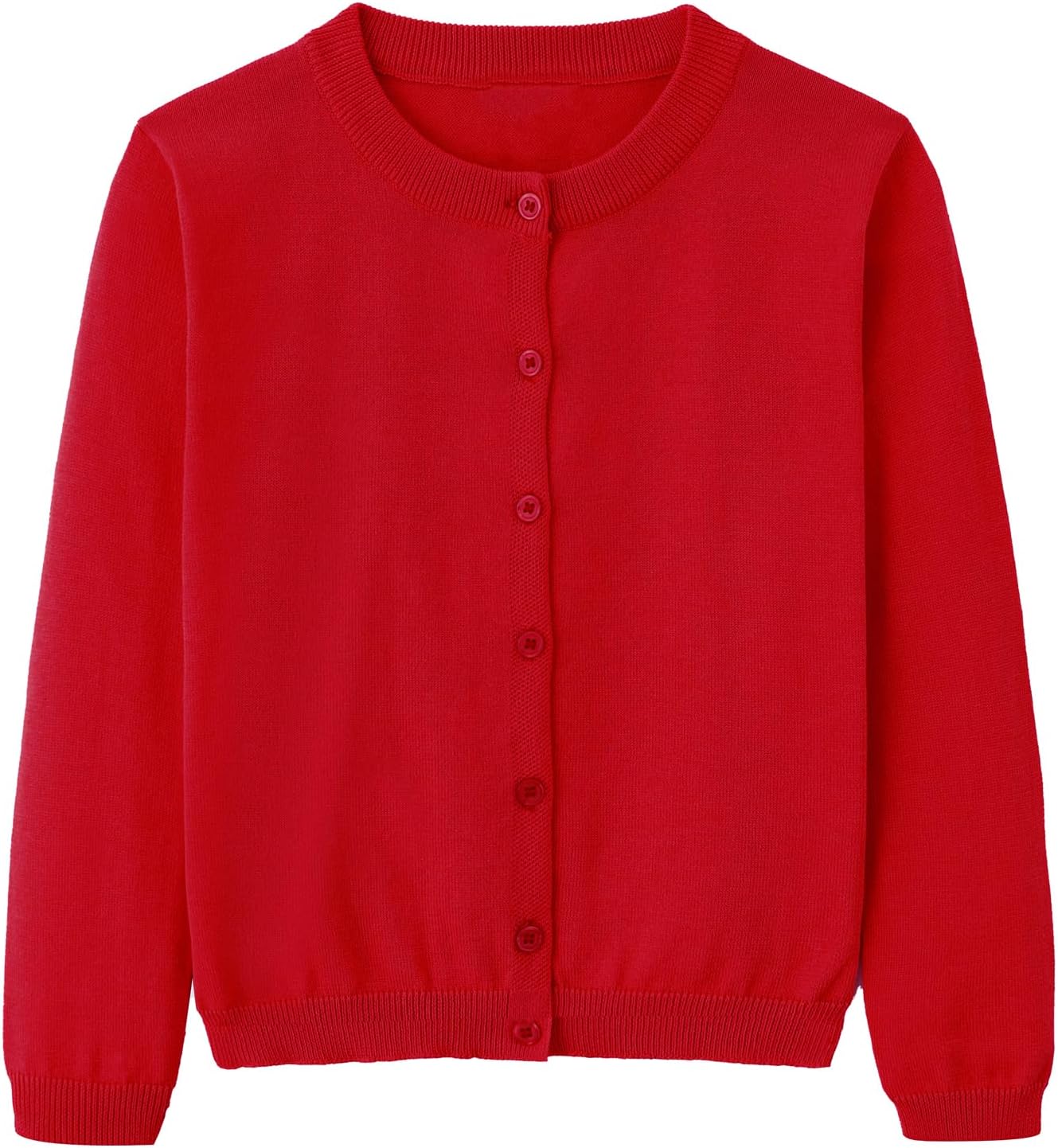 Girls Cardigan Sweater School Uniforms Toddler Long Sleeve Button Knit Solid Sweaters Tops