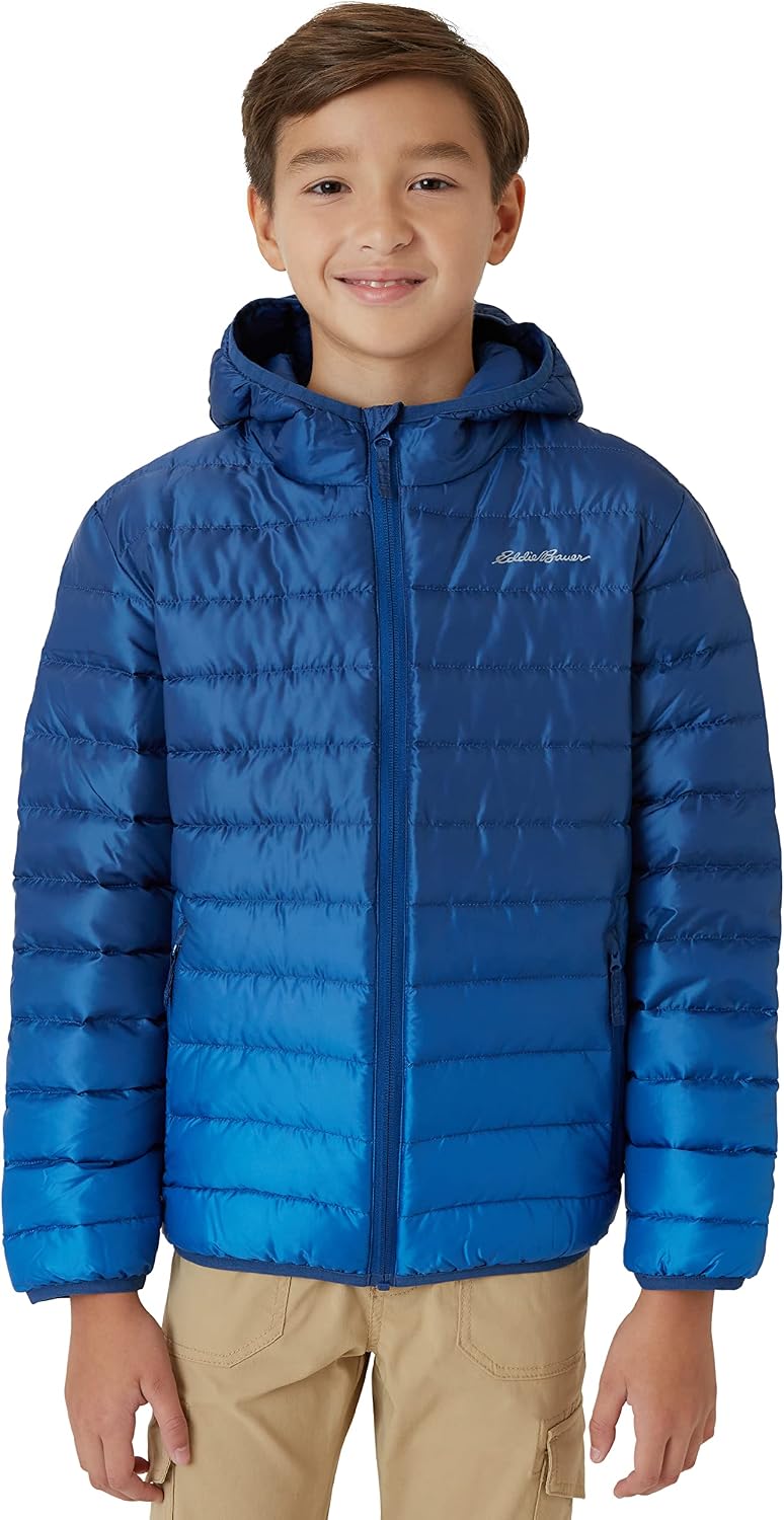 Eddie Bauer Boys’ Jacket – CirrusLite Weather Resistant Down Coat for Boys – Insulated Quilted Bubble Puffer (3-20)