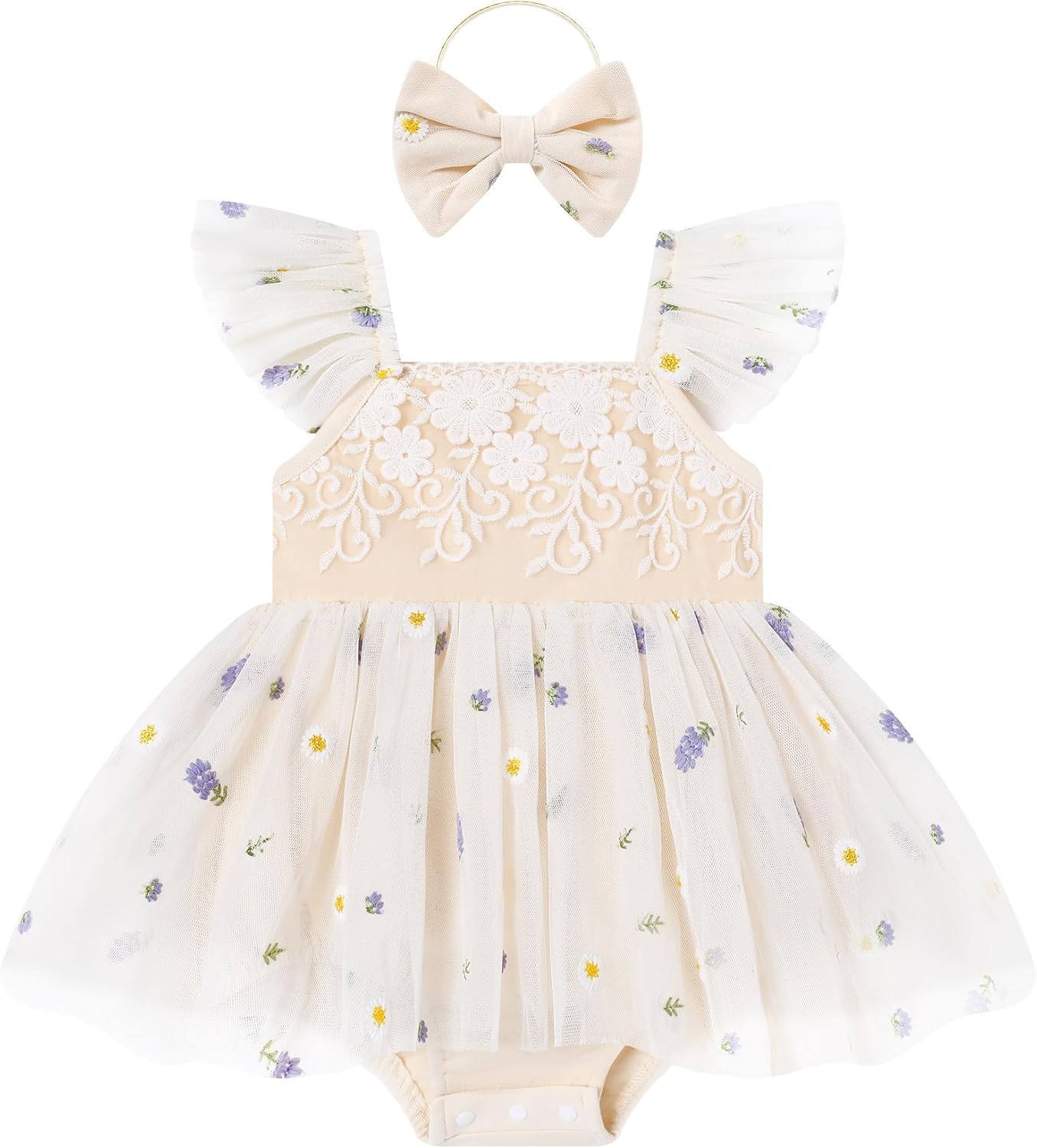 Baby Girl Dress Tulle Summer Ruffe Sleeveless Romper+Headband 2Pcs Infant Dresses Girls Birthday Outfit 0-18M