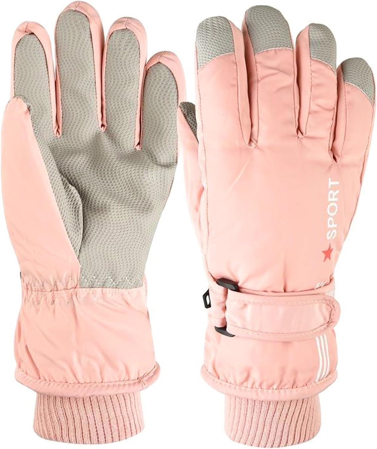 UTOWO Kids Winter Cold Weather Ski Gloves Boy-Girl Warm Windproof Snow Gloves for Snowboarding Sledding Cycling Toddler 3-6T