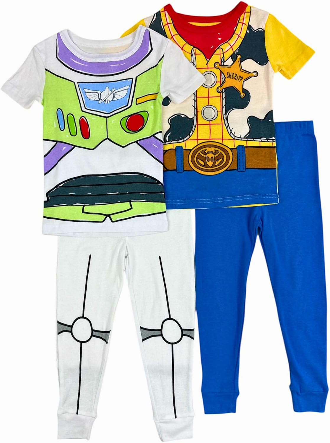 Disney boys 4-piece Snug-fit Cotton Pajama Set, Soft & Cute for Kids