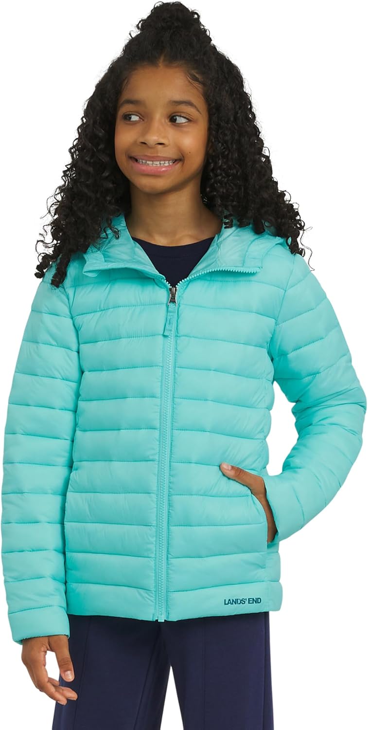 Lands’ End Girls’ Lightweight Packable Insulated Puffer Jacket