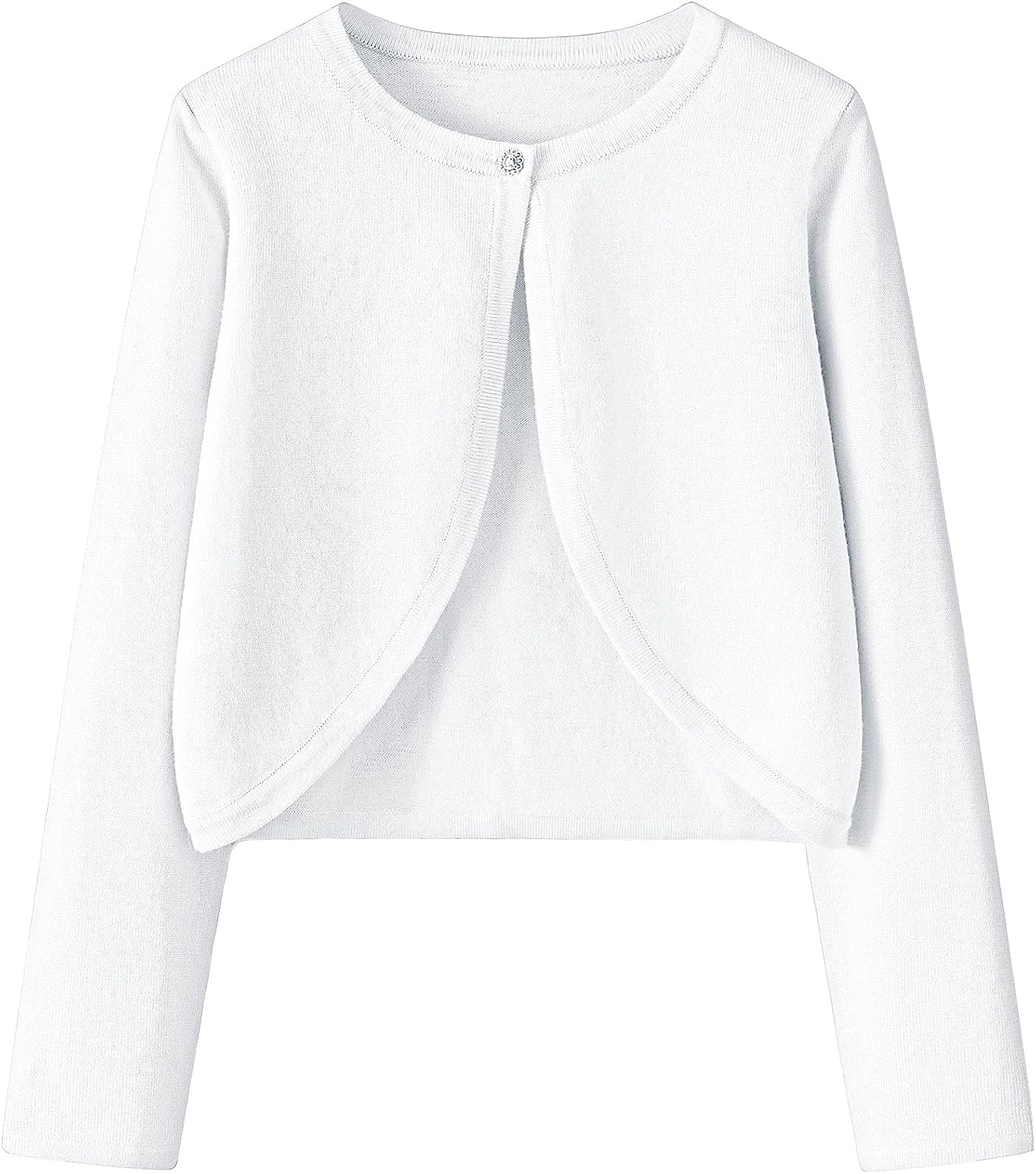Yekaty Girls Sweaters Long Sleeve Cardigan Bolero Shrugs Button Down Closure Cover Up Tops for Toddler Kids 4-12 Years