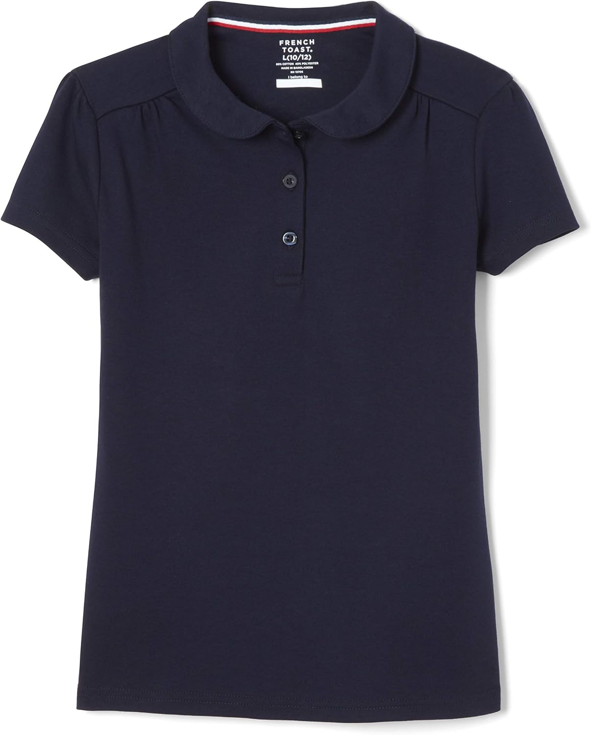 French Toast Toddler Girls Short Sleeve Peter Pan Collar Polo
