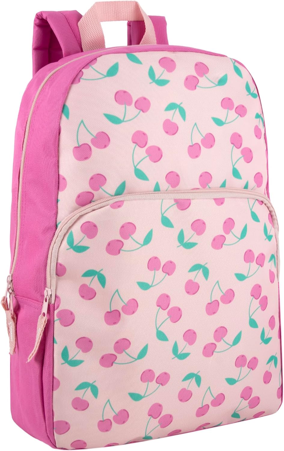 Trail maker Fun School Backpack for Elementary Middle School Girls and Boys | 17 Inch Printed Backpacks for School Kids, Travel (Cheerful Cherries)