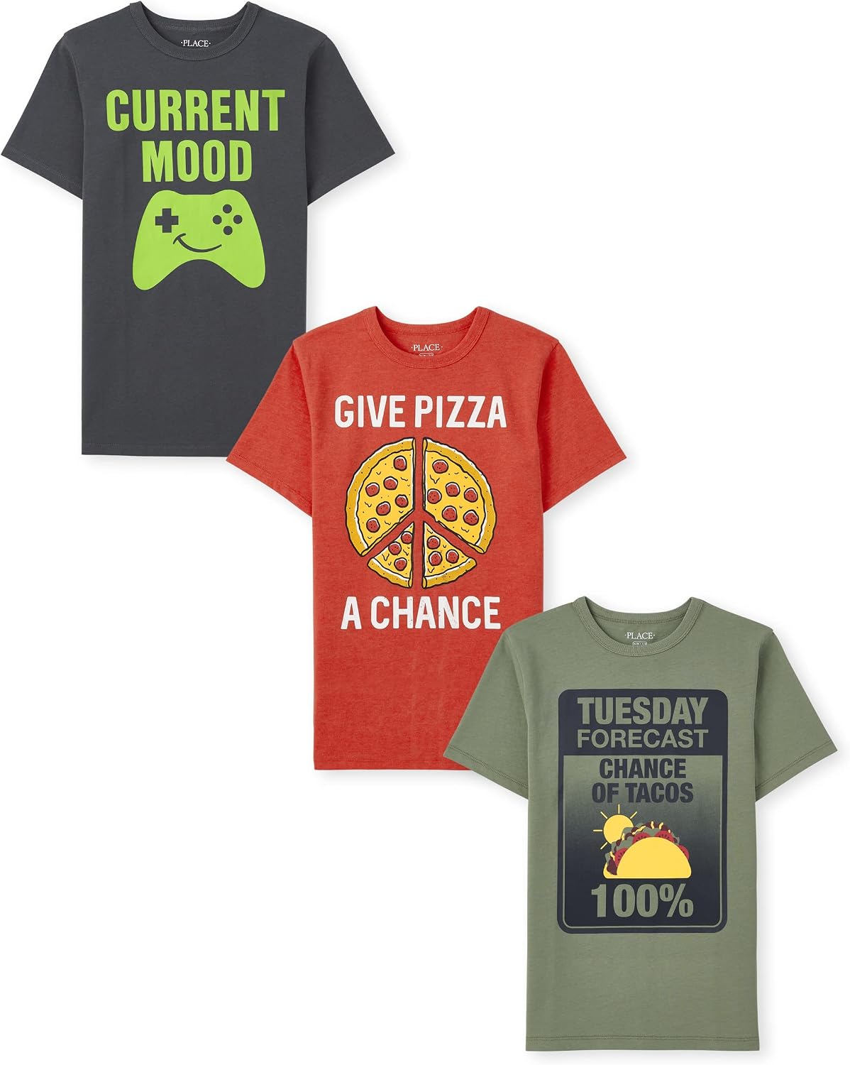 The Children’s Place Boys The Children’s Place Boys Short Sleeve Graphic T- Shirt 3-Pack