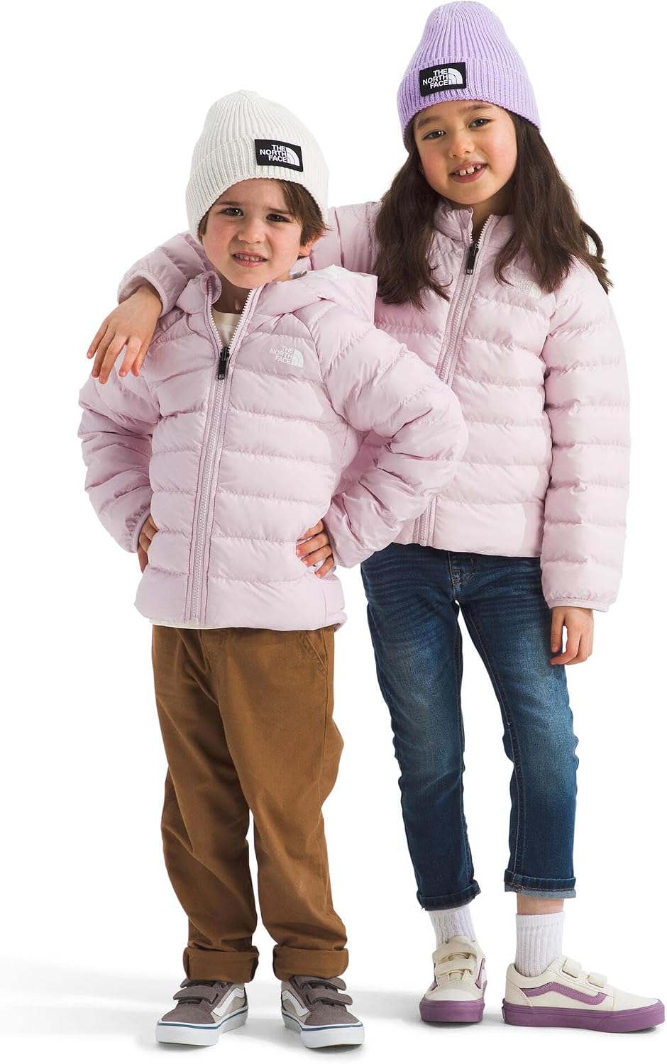 The North Face Kids Reversible Perrito Insulated Hooded Jacket | 2 in 1 Winter Coat for Boys & Girls, Water Repellent