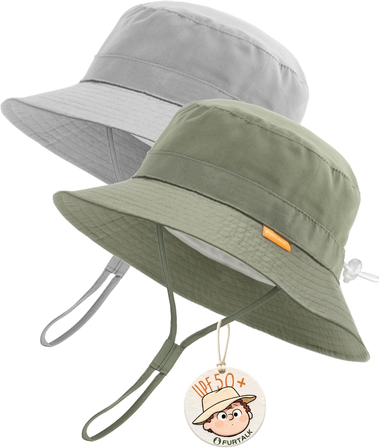 FURTALK Baby Sun Hat Toddler Boys Girls Bucket Hat for Kids 0-5 Years UPF 50+ Sun Protective Child Summer Beach Hats