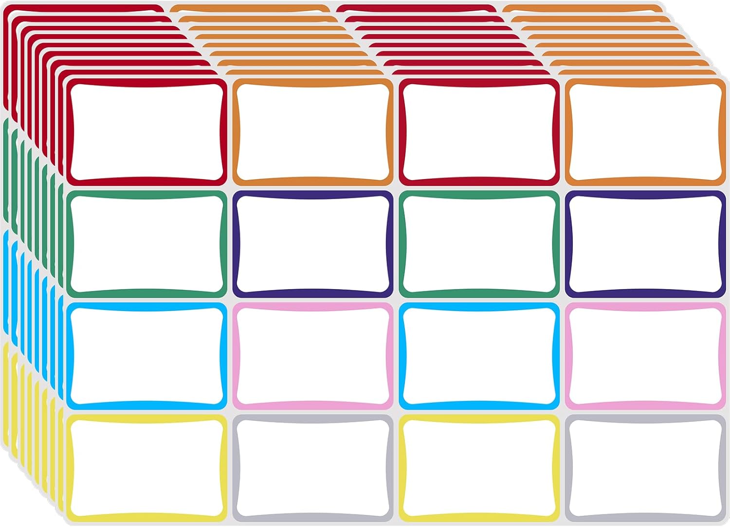 Homrelaxy 512 Pcs Name Tag Stickers, 2″x 3″, Colorful Name Tags for School, Classroom, Office and Home