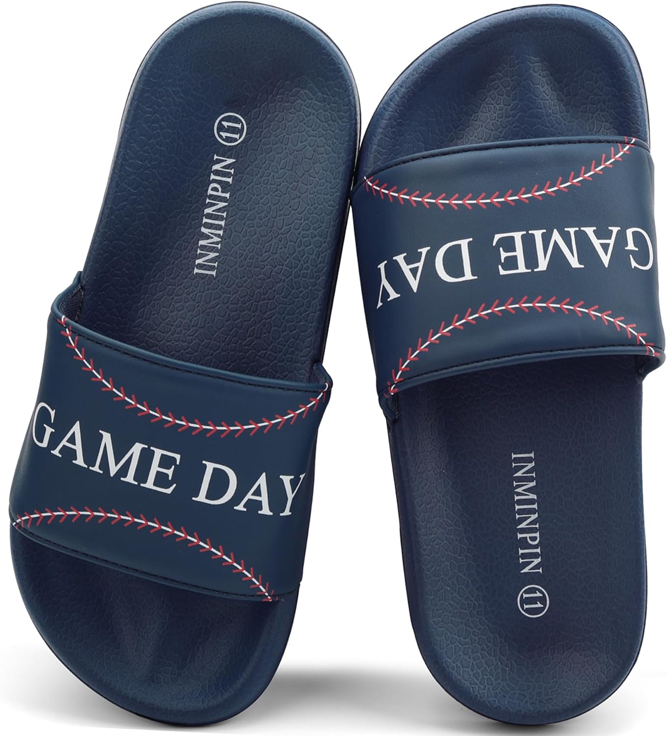INMINPIN Kids Boys Girls Ball Sprots Slides Sandals Ultra Comfortable Beach Pool Shower Shoes House Slide Indoor Outdoor for Sports Fan