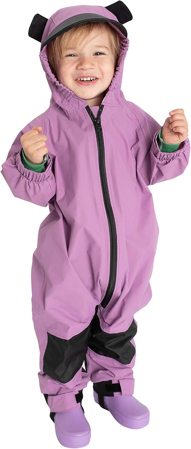 Cuddle Club Kids Toddler Snow & Rain Suit – Muddy Buddy Waterproof Coverall One Piece Weather Resistant Baby Jacket
