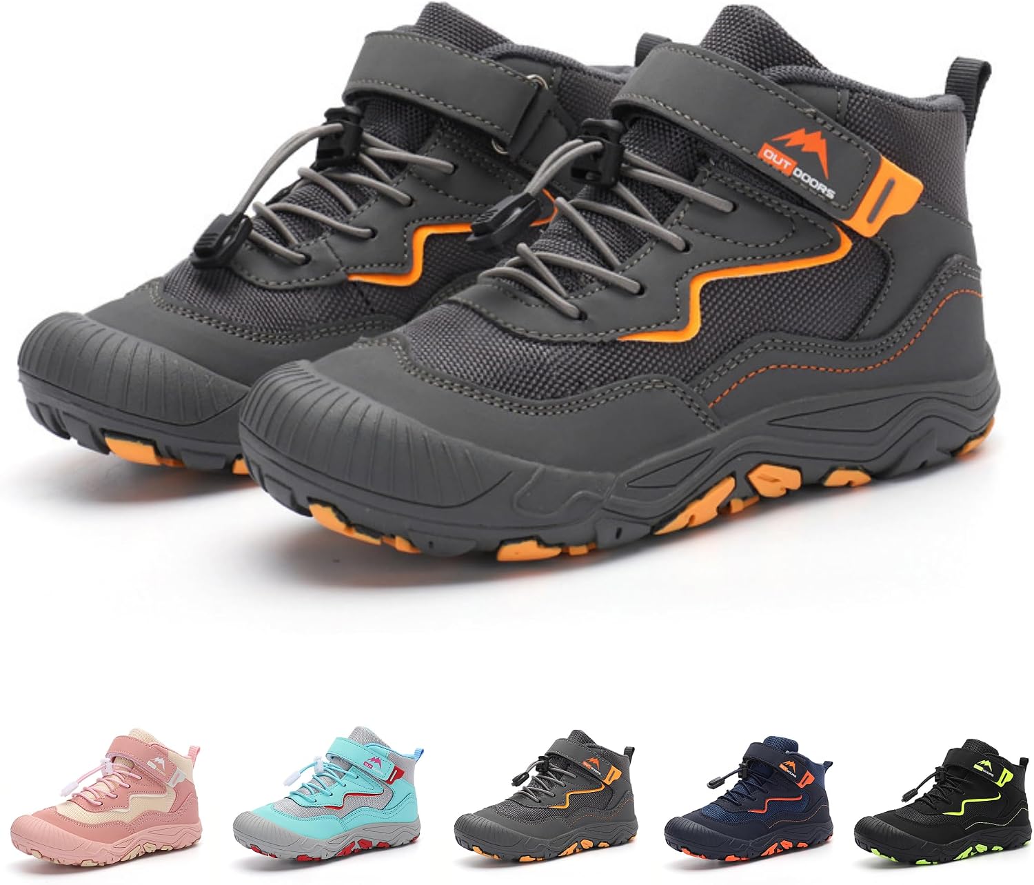 Kids Waterproof Hiking Boot Unisex-Child Outdoor Ankle Hiking Boots Boys Girls Athletic Outdoor Adventure Trekking Shoes