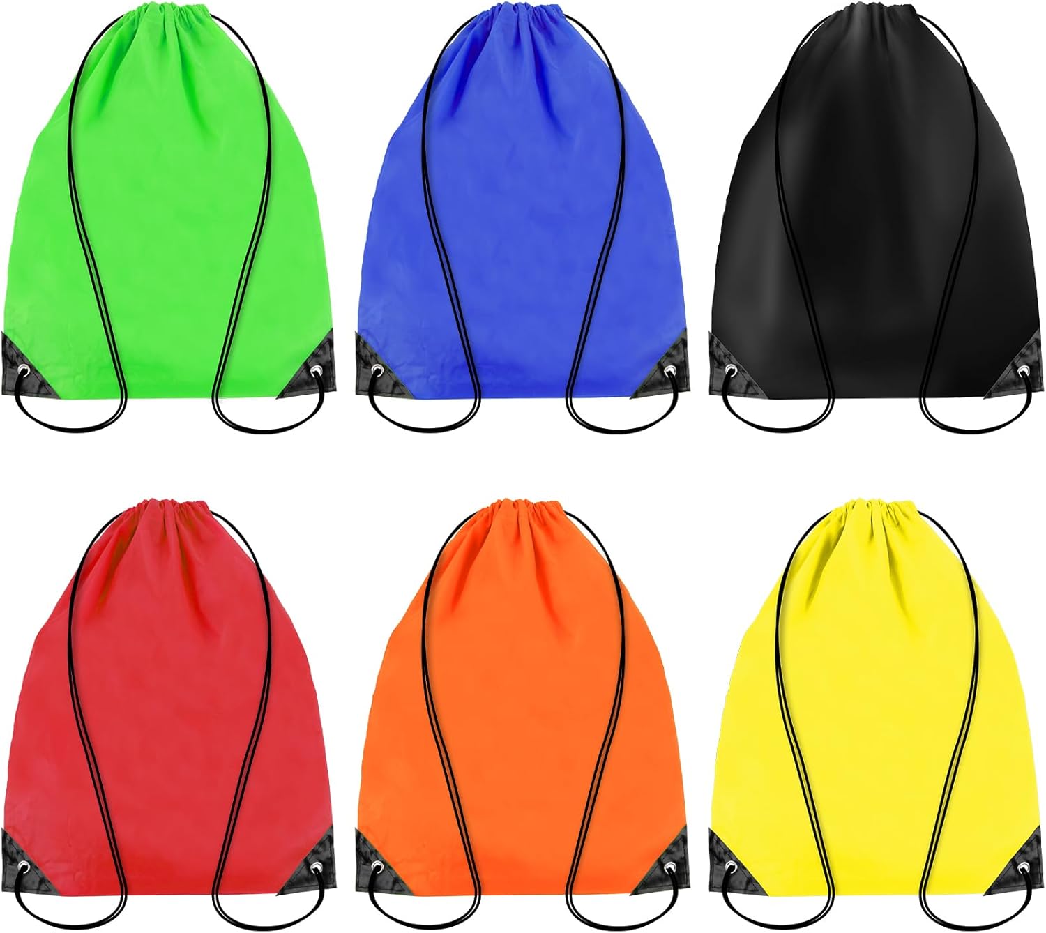 6PCS Drawstring Backpack – Drawstring Gym Bag Waterproof Bags Bulk String Backpack Sports Cinch Bags String For Gym, Sports, Storage, Travel, Camp, Sturdy and Durable