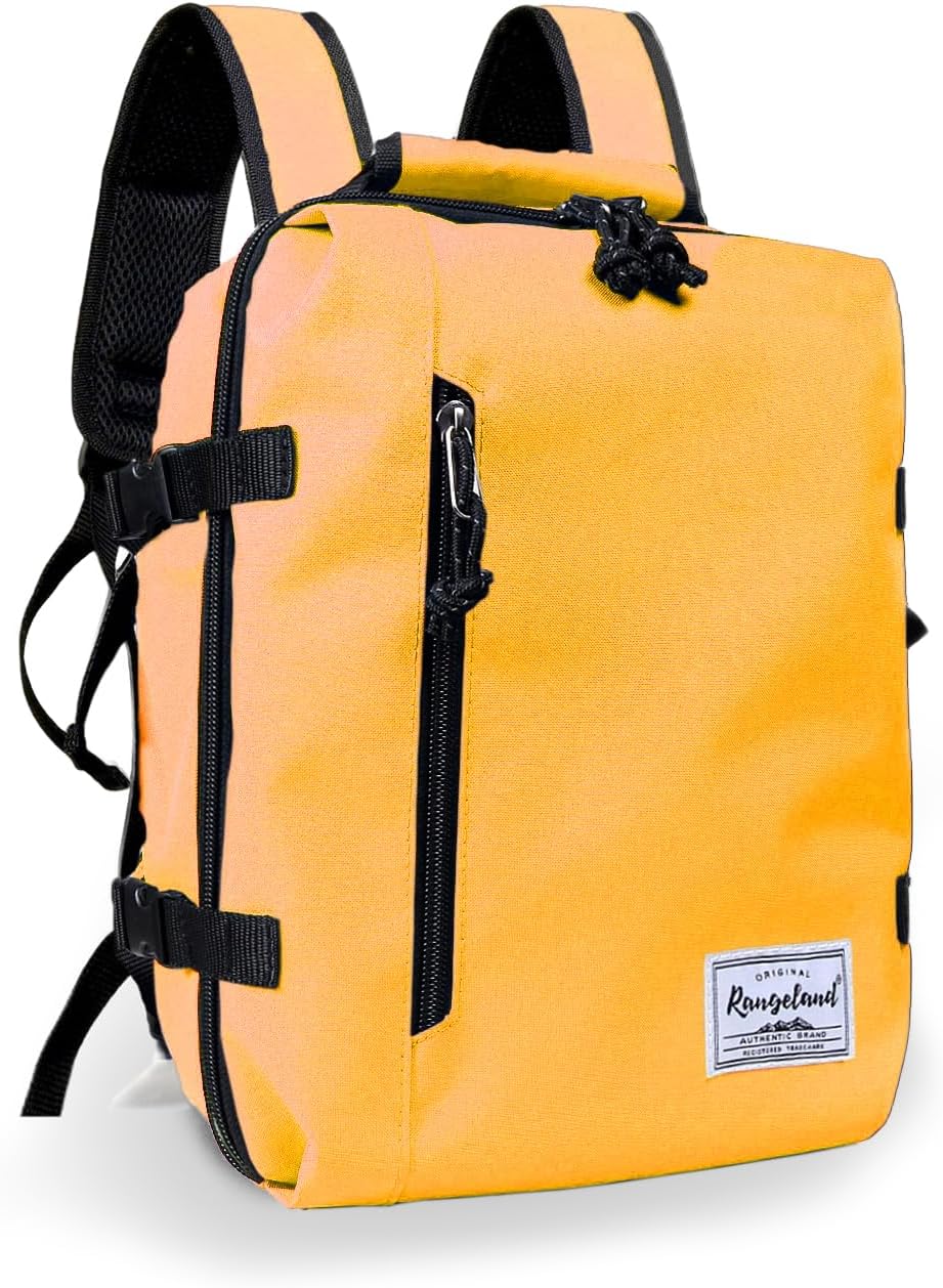 Kids Travel Backpack for Ages 3-6 | Lightweight Suitcase Style Carry-On | 10L Weekender with Tablet Sleeve & Chest Strap | Papaya