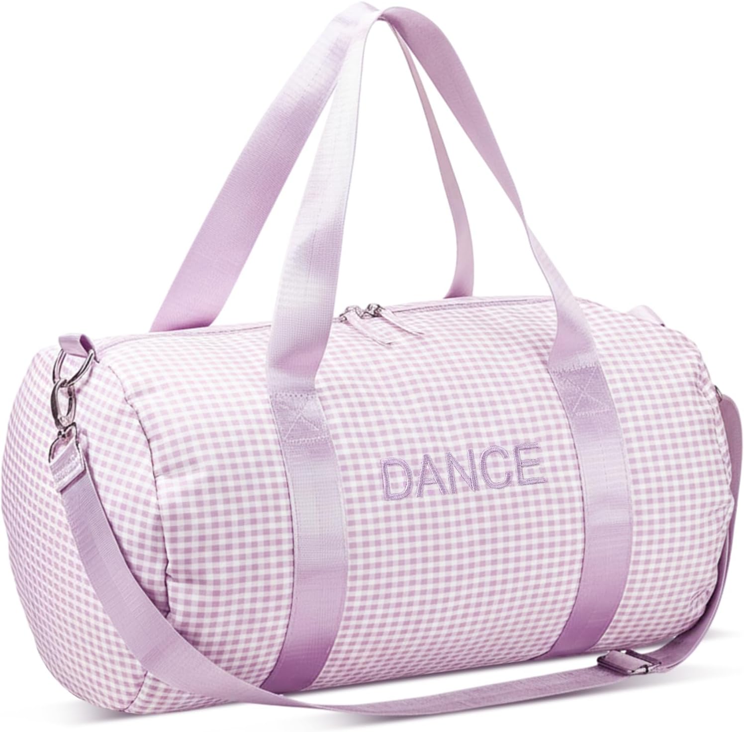 Large Dance Bag for Girl Gift 19 x 9.4 x 8.7 Inch Sport Gym Travel Duffle Bag Girls Ballet Bags with Adjustable Carry Strap for Dancer Ballerina Cheer Competition Weekender Overnight(Purple)