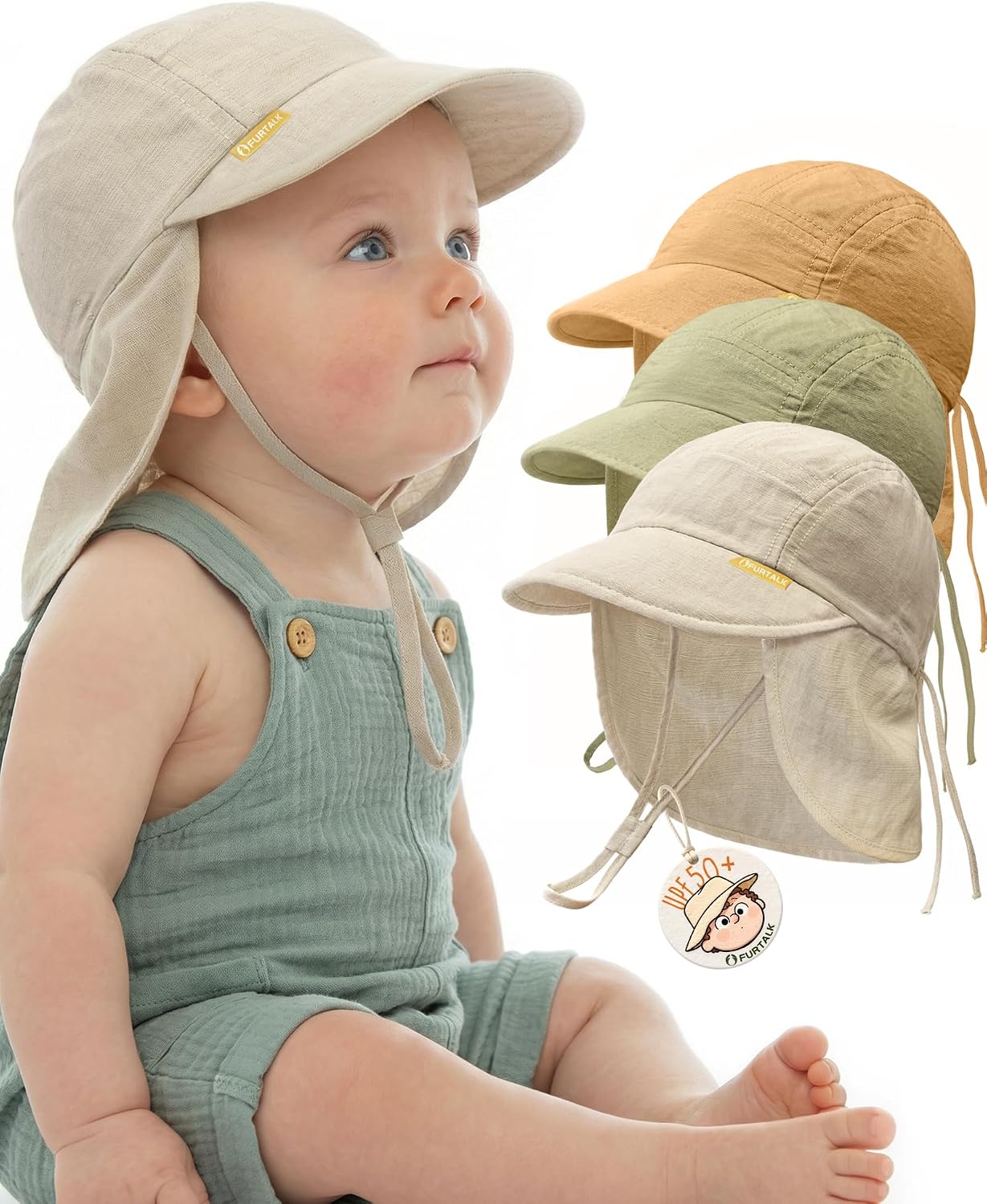 FURTALK Baby Sun Hat UPF 50+ UV Ray Sun Protection Infant Toddler Bucket Hats for Boys Girls