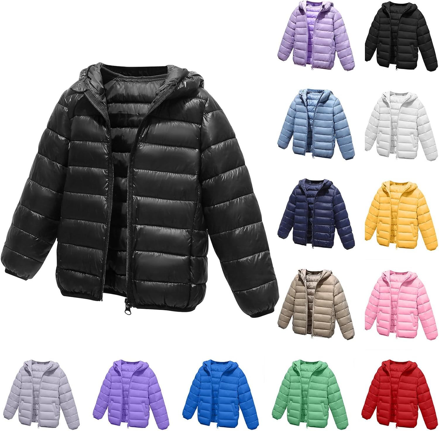 Kids Toddler Winter Coat Lightweight Packable Puffer Jacket Warm Boys Girls Winter Coat Outdoor Activities Outerwear