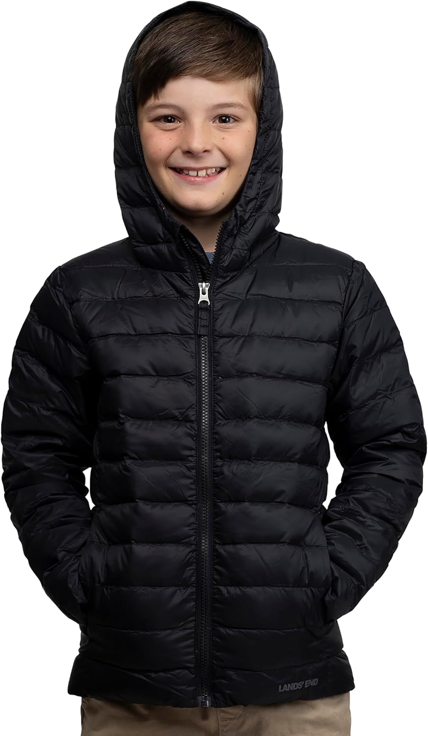 Lands’ End Kids Packable Hooded Down Puffer Jacket Coat (XXS-XXL)