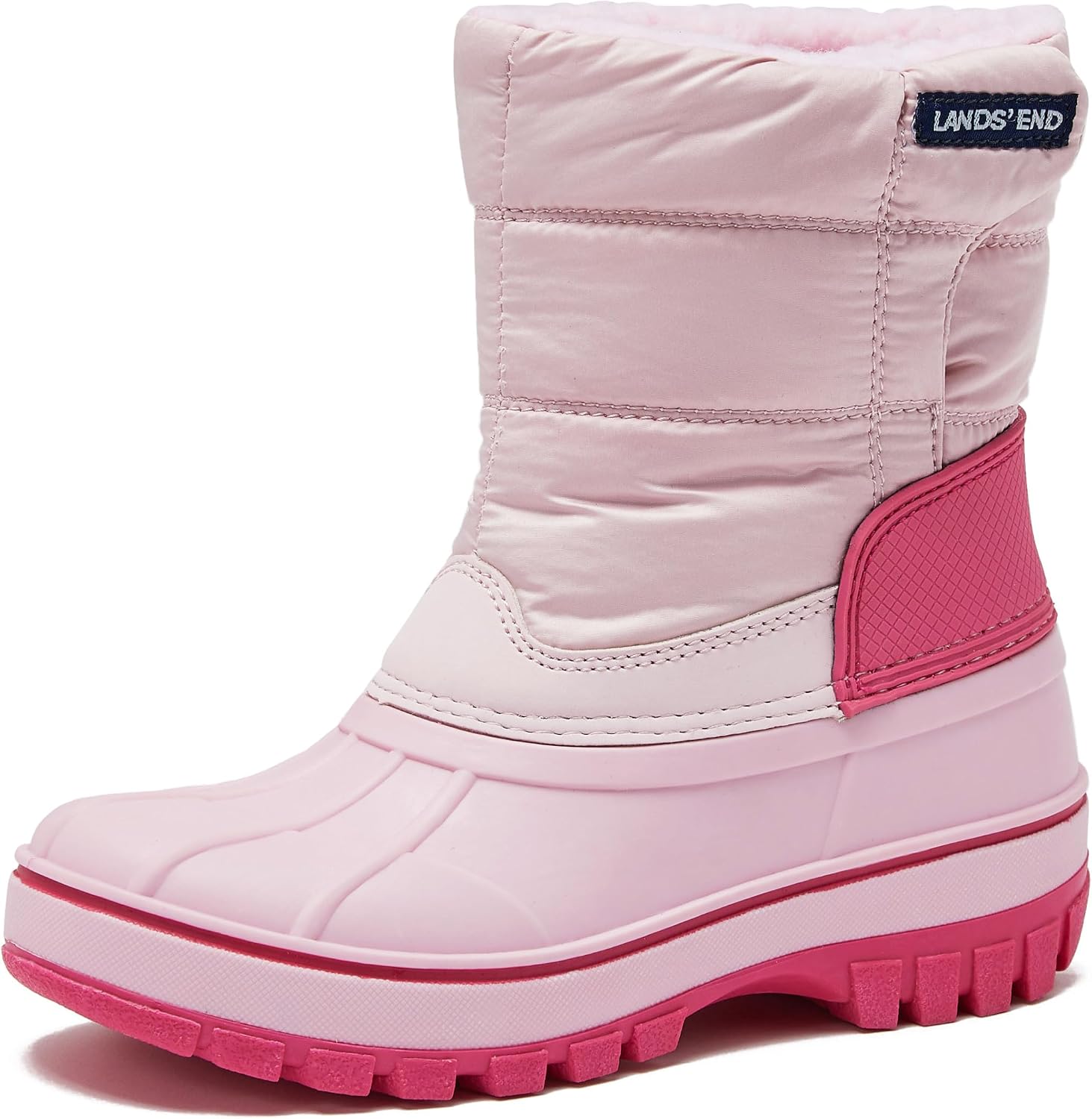 Lands’ End Waterproof Kids Snow Boots – Insulated Warm Fleece Lined Winter Boots for Toddlers, Girls & Boys Size 5-10 Toddler or 11-7 Little or Big Kid