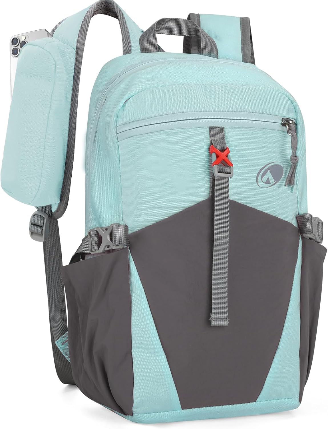 12L Hiking Backpack with Padded Straps for Kids, Waterproof Small Hiking Backpack with Chest Strap for Women, Mini Lightweight Kid Travel Backpacks Day Pack, Light Green