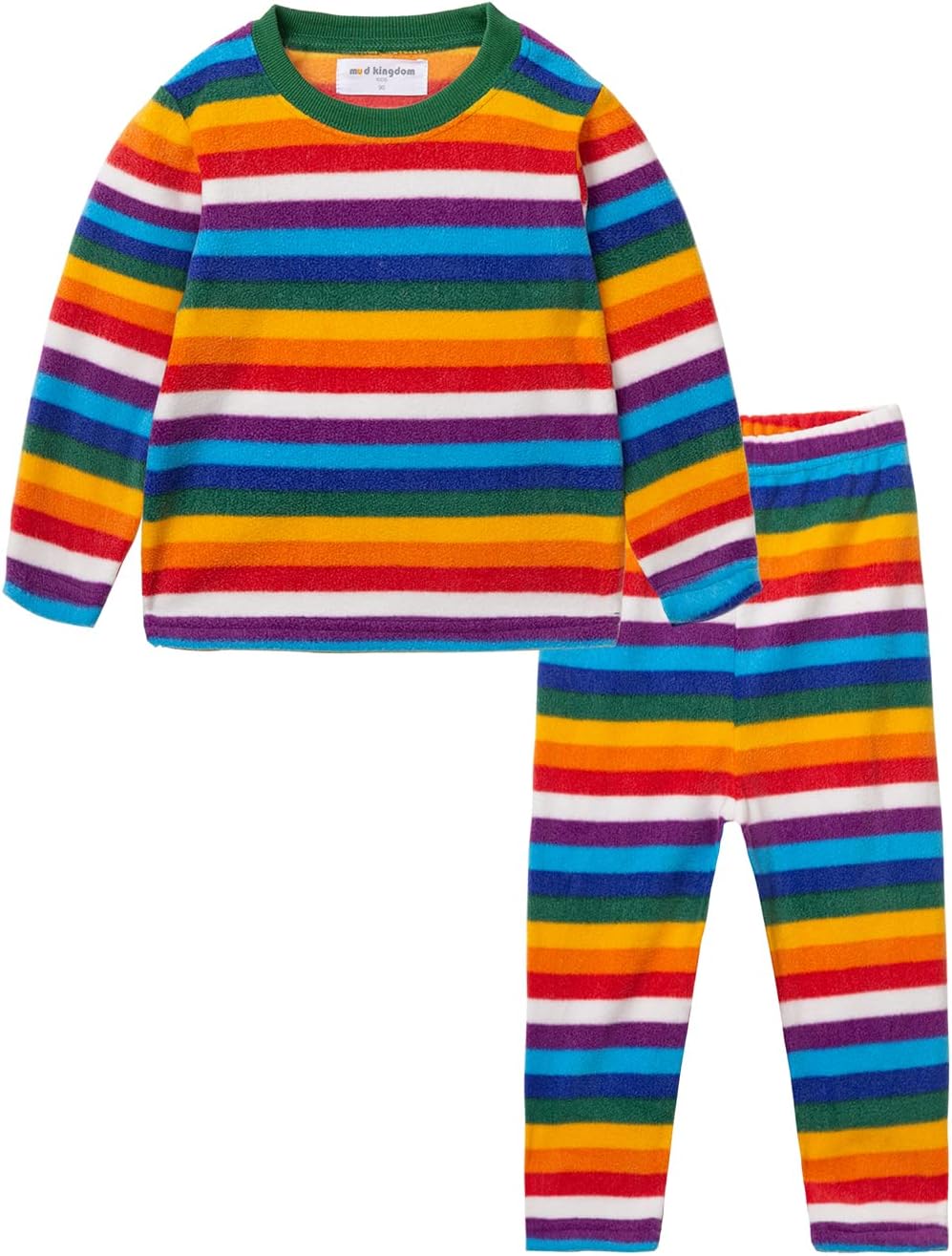 Mud Kingdom Kids Pajamas Set Polar Fleece Long Sleeve Casual Warm Fall Winter Happy Halloween Black