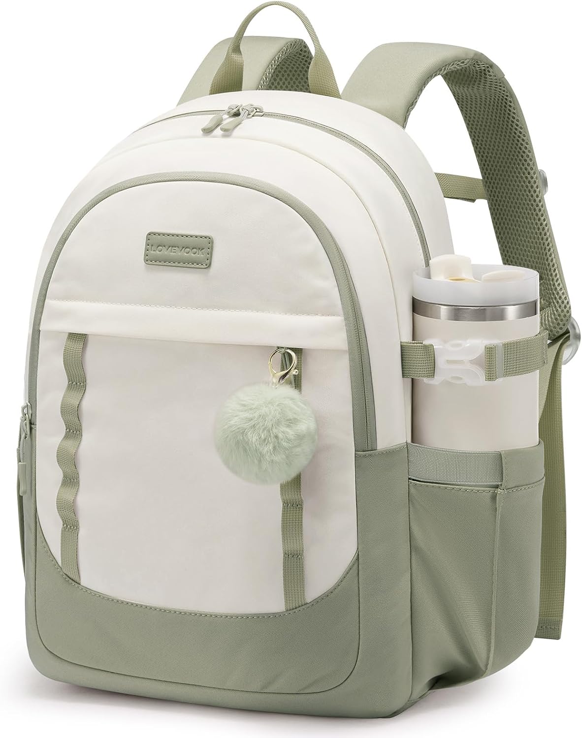LOVEVOOK School Backpack for Teen Girl, Cute Student Bookbag Fits 15.6 Inch Laptop, Back to School Backpack Purse for Teenagers
