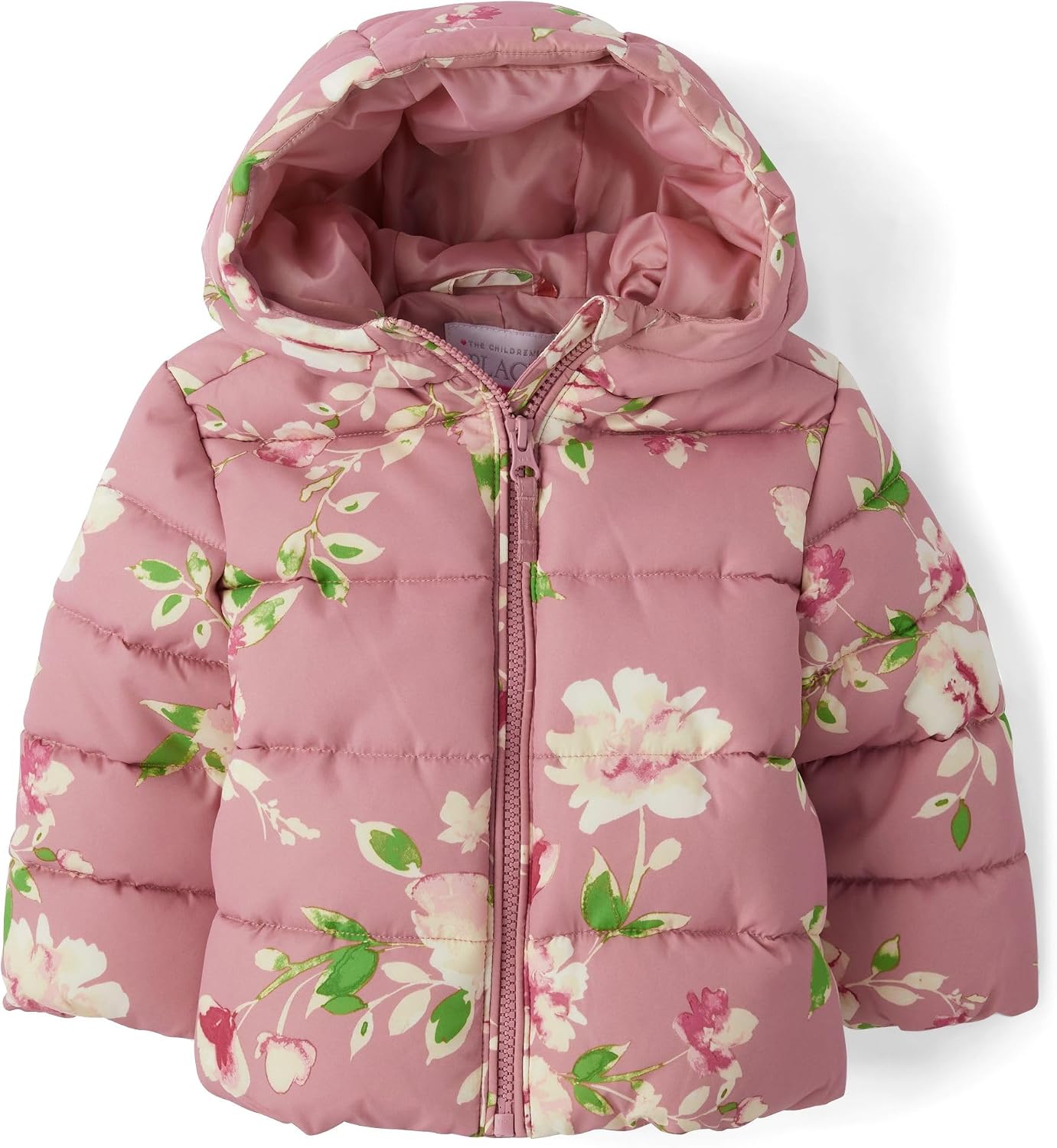 The Children’s Place Baby and Toddler Girls’ Medium Weight Wind-Resistant, Water-Resistant Puffer Jacket