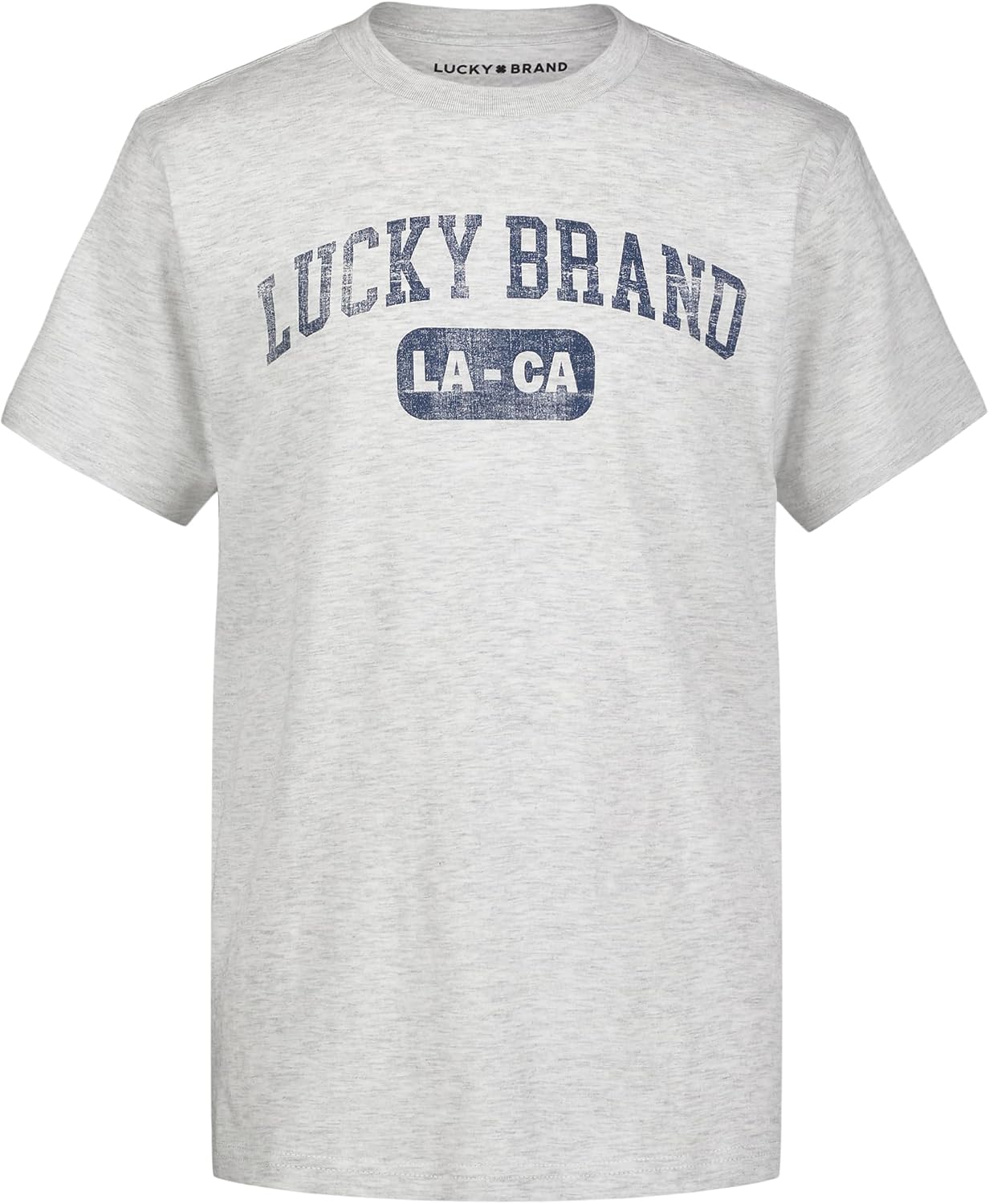 Lucky Brand Boys’ Short Sleeve Graphic Crew Neck T-Shirt, Soft, Comfortable, Relaxed Fit