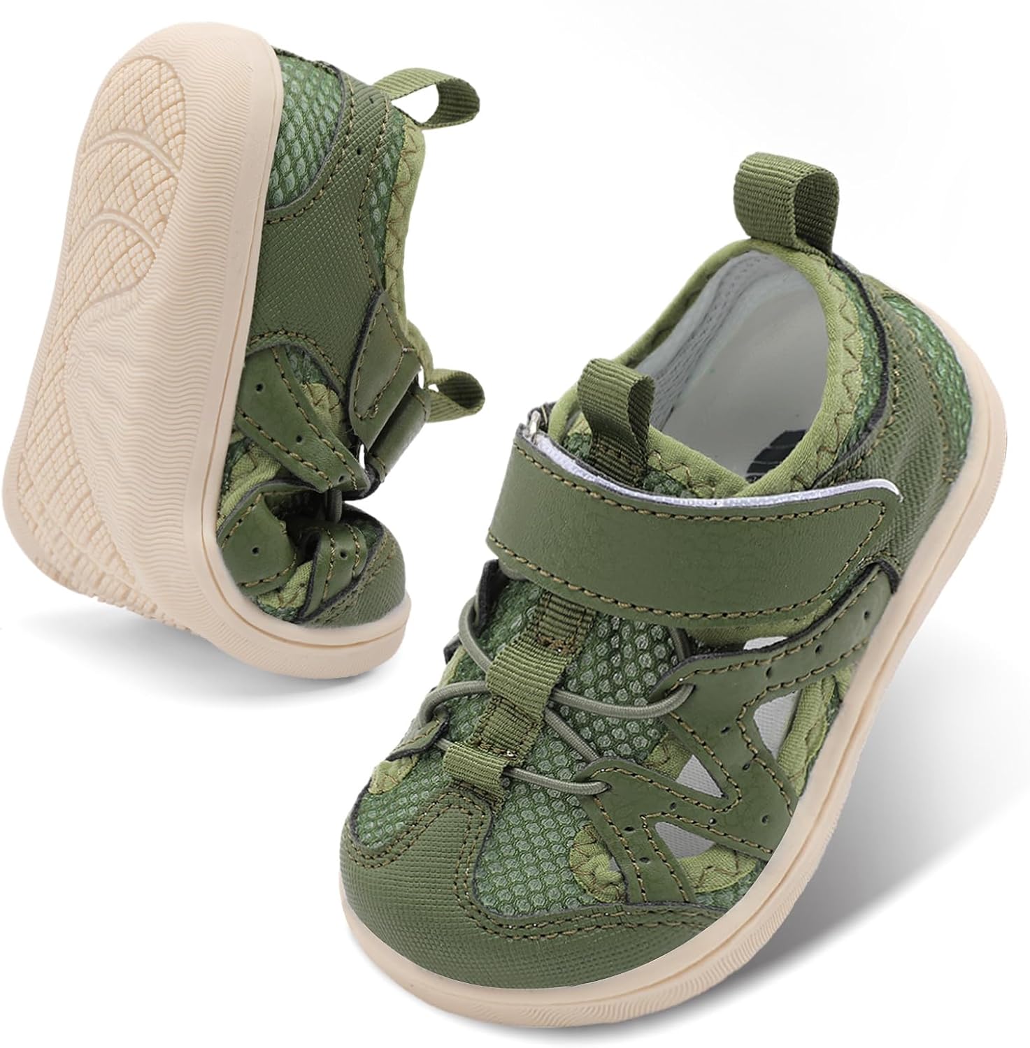 BARERUN Toddler Sandals Barefoot Kids Water Shoes Wide Boys Girls Summer Non-slip Beach Swim Pool Hiking Sport Auqa Sandals Breathable Indoor Outdoor Walking Shoes