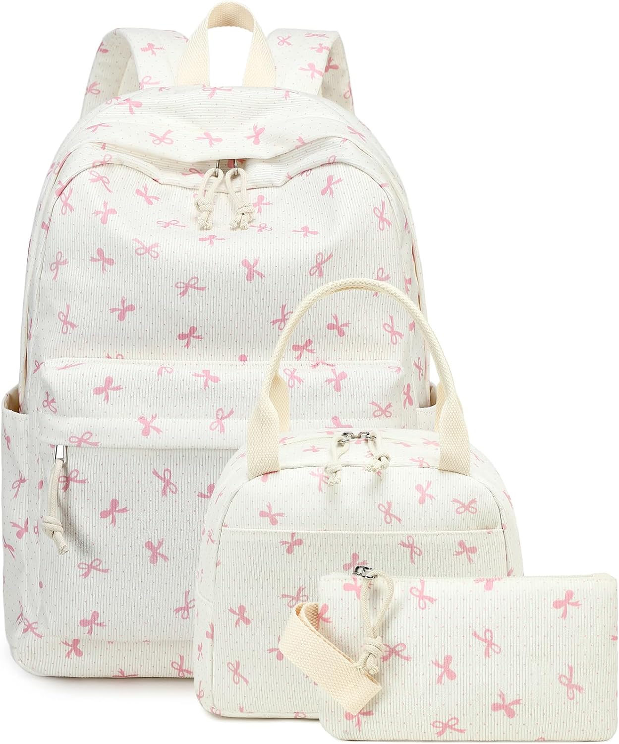 BTOOP Girls Backpack Kids Boys Elementary Bookbag Girly School Bag with Insulated Lunch Tote and Pencil Pouch