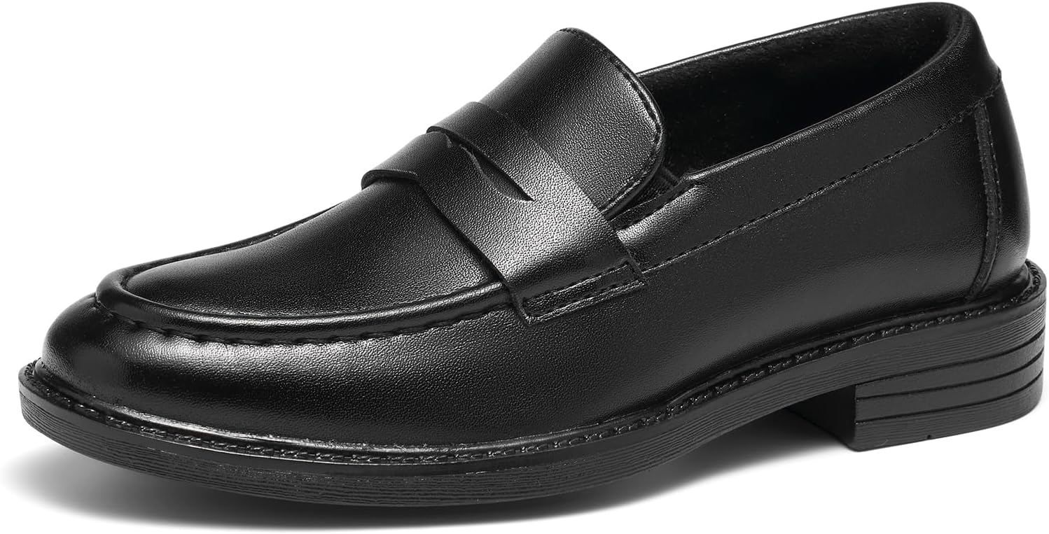 GINNI Boys Dress Shoes Slip-On Loafers Comfortable Lightweight Wedding Church Shoes for Toddler/Little Kid/Big Kid