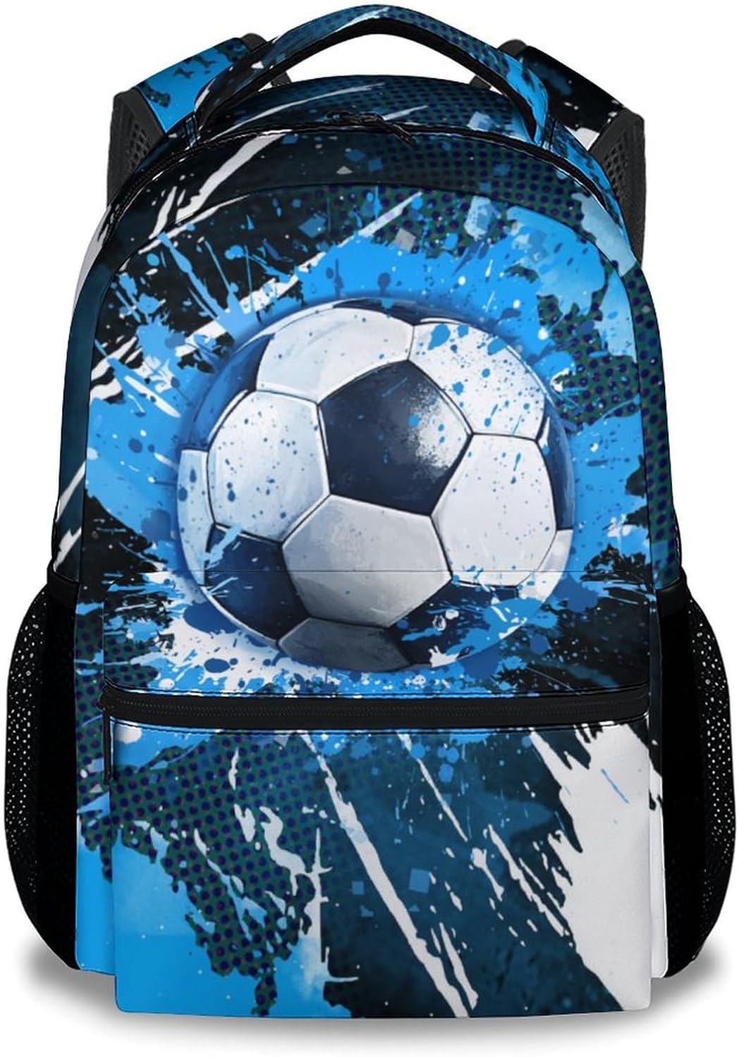 Kids Backpack – Soccer Backpacks for Boys Girls – 17 Inch School Bookbag for Teens – Sport Theme Book Bag for Elementary Middle School – Youth Back Pack for Ages 8-12