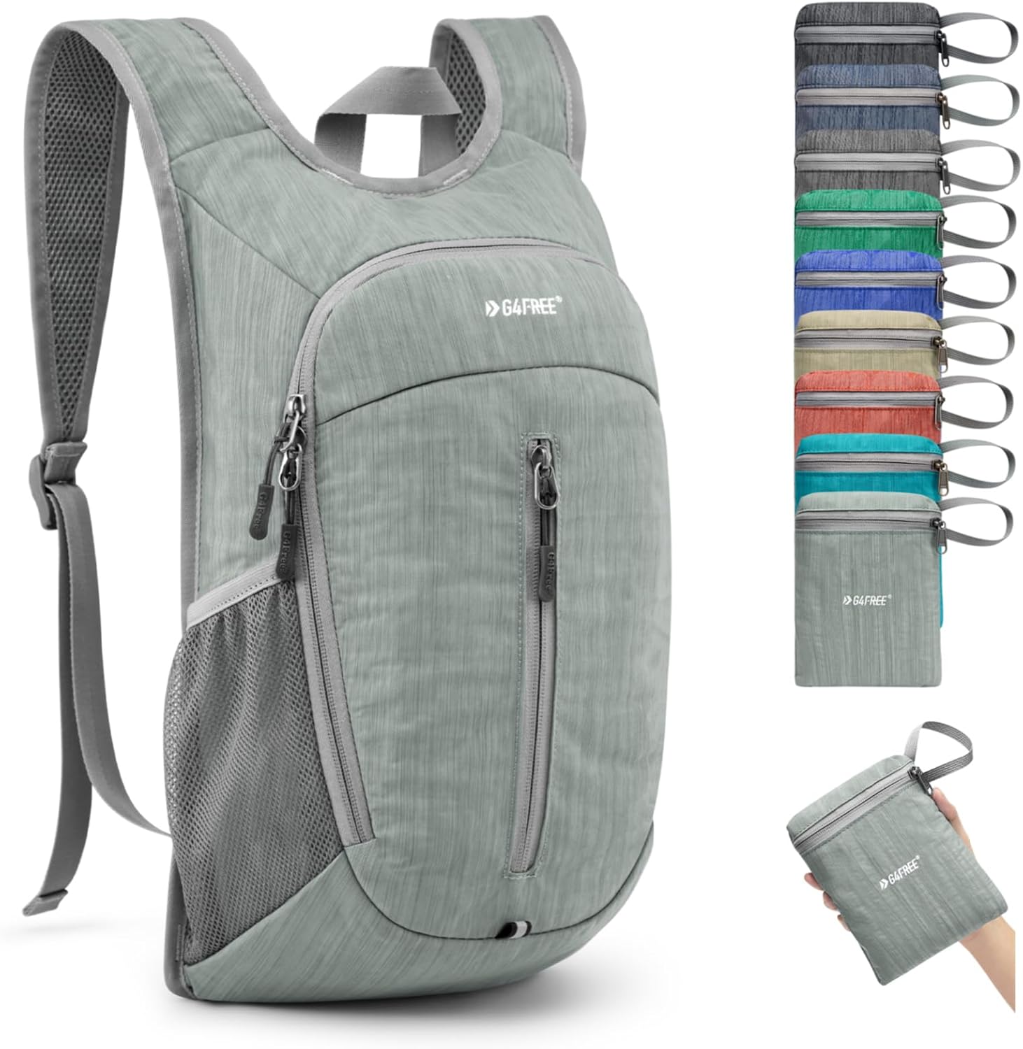G4Free 10L Hiking Backpack Small Travel Hiking Daypack Lightweight Packable Backpack Casual Foldable Shoulder Bag