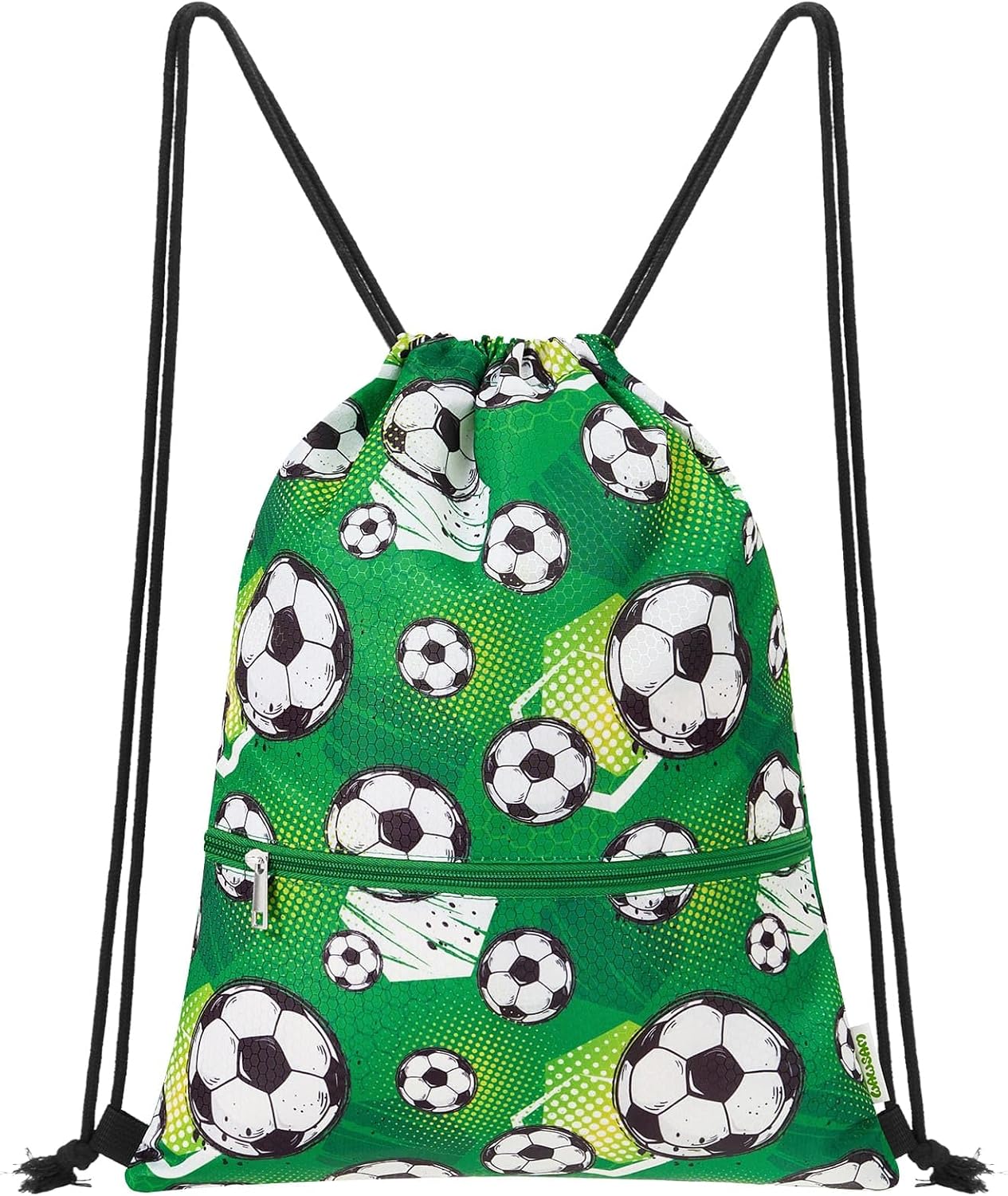WAWASAM Kids Drawstring Backpack, Gym Swim Bag Cinch Bag for Girls Boys with Zipper Pocket
