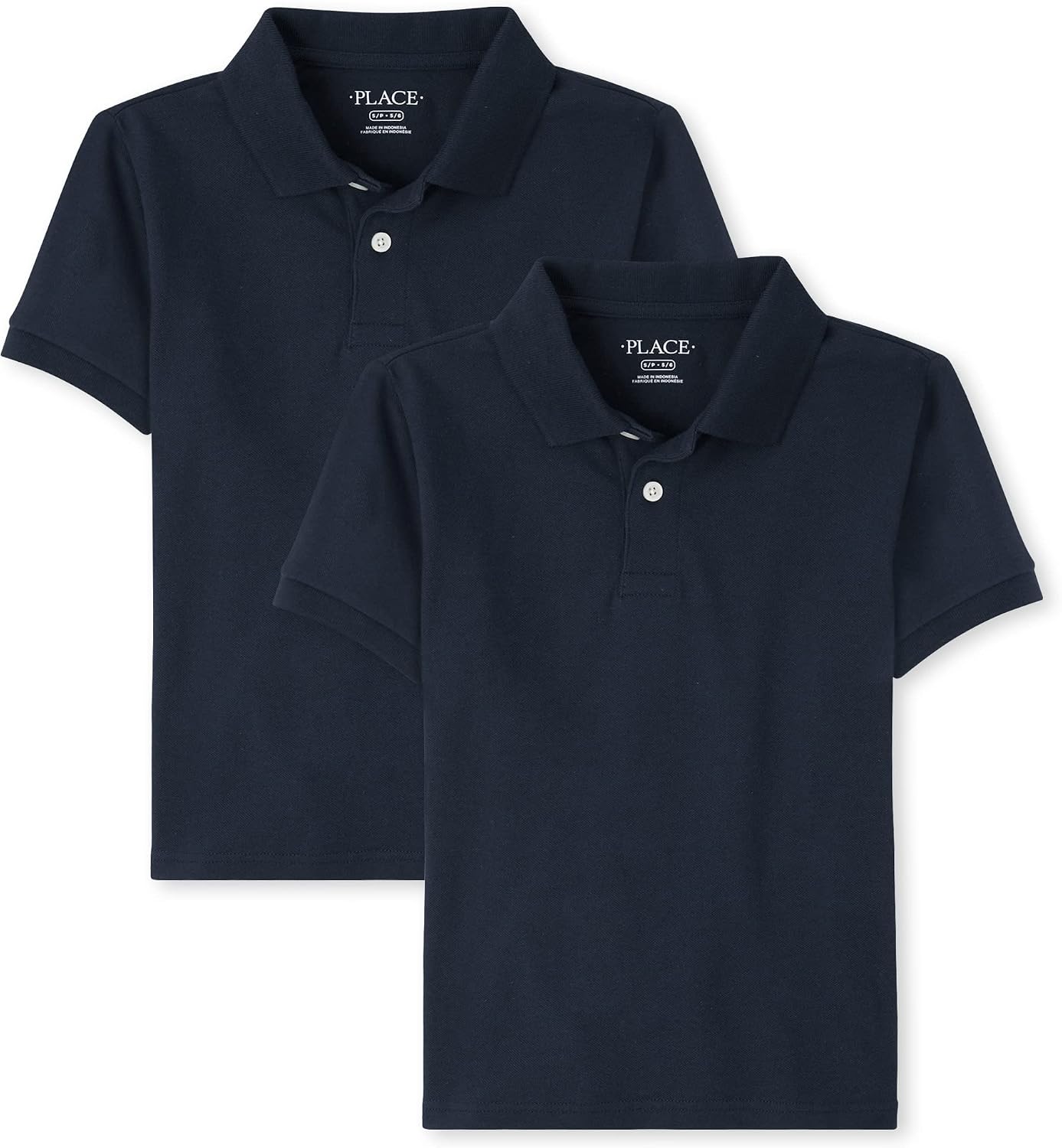 The Children’s Place Boys’ Short Sleeve Pique Polo, 2 Pack