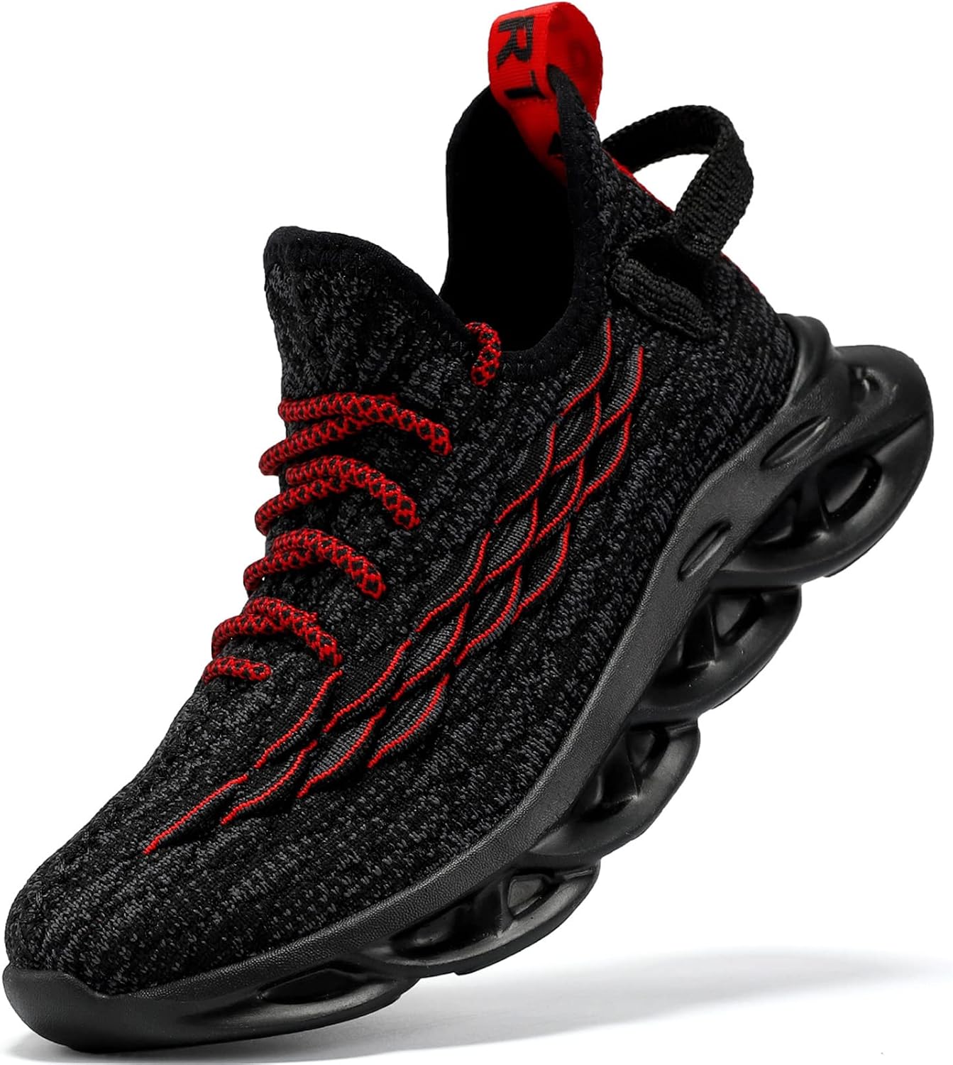 JMFCHI Boys Girls Kids’ Sneakers Knitted Mesh Sports Shoes Breathable Lightweight Running Shoes for Kids Fashion Athletic Casual Shoes