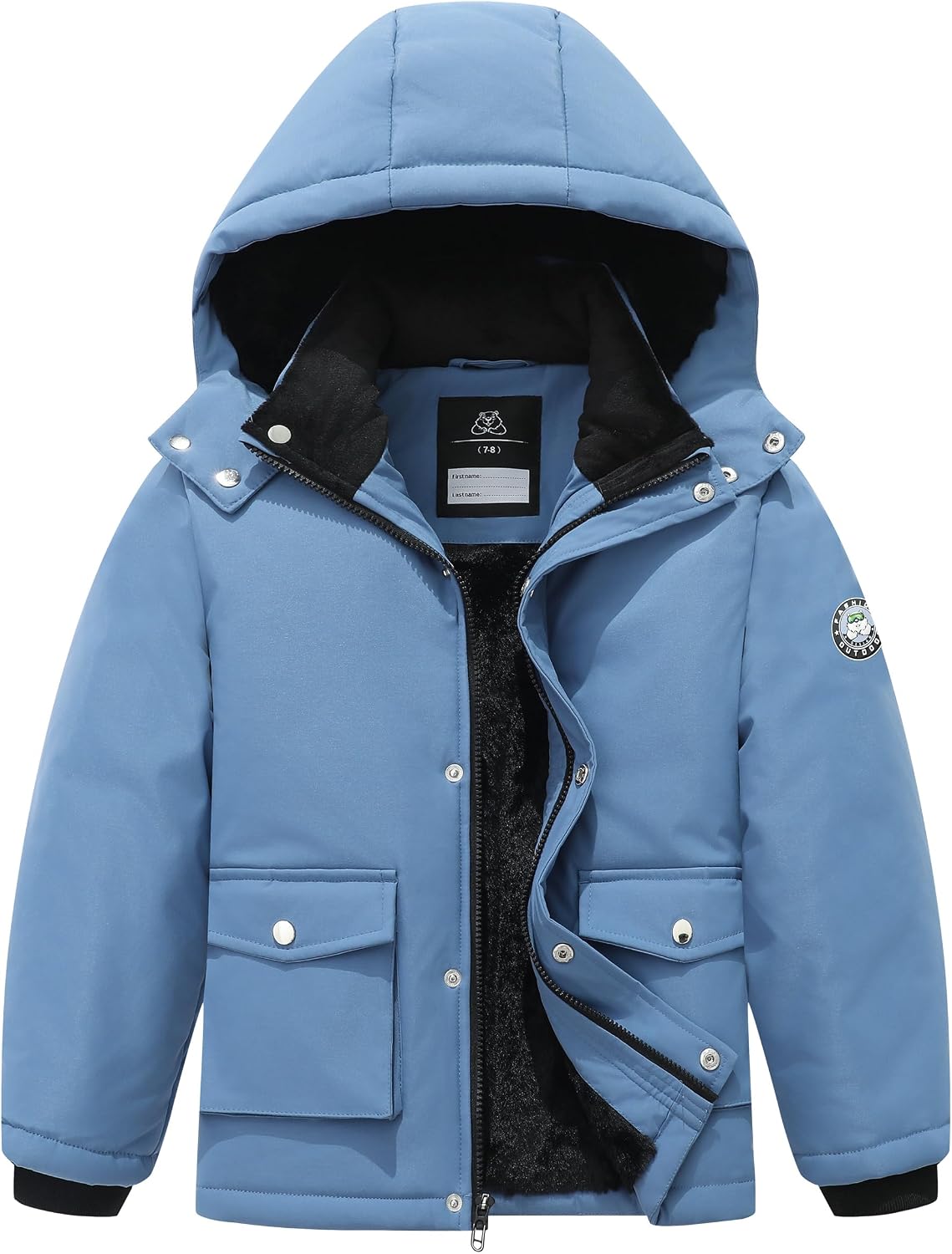 Boy’s Winter Coat Waterproof Puffer Jacket| Thicken Fleece Lining Warm Windbreak Hooded Down Parka for Kids