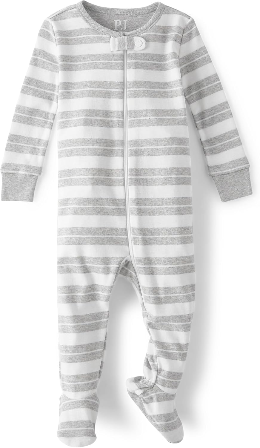 The Children’s Place Baby Boys’ And Toddler Long Sleeve 100% Cotton Zip-front One Piece Footed Pajama