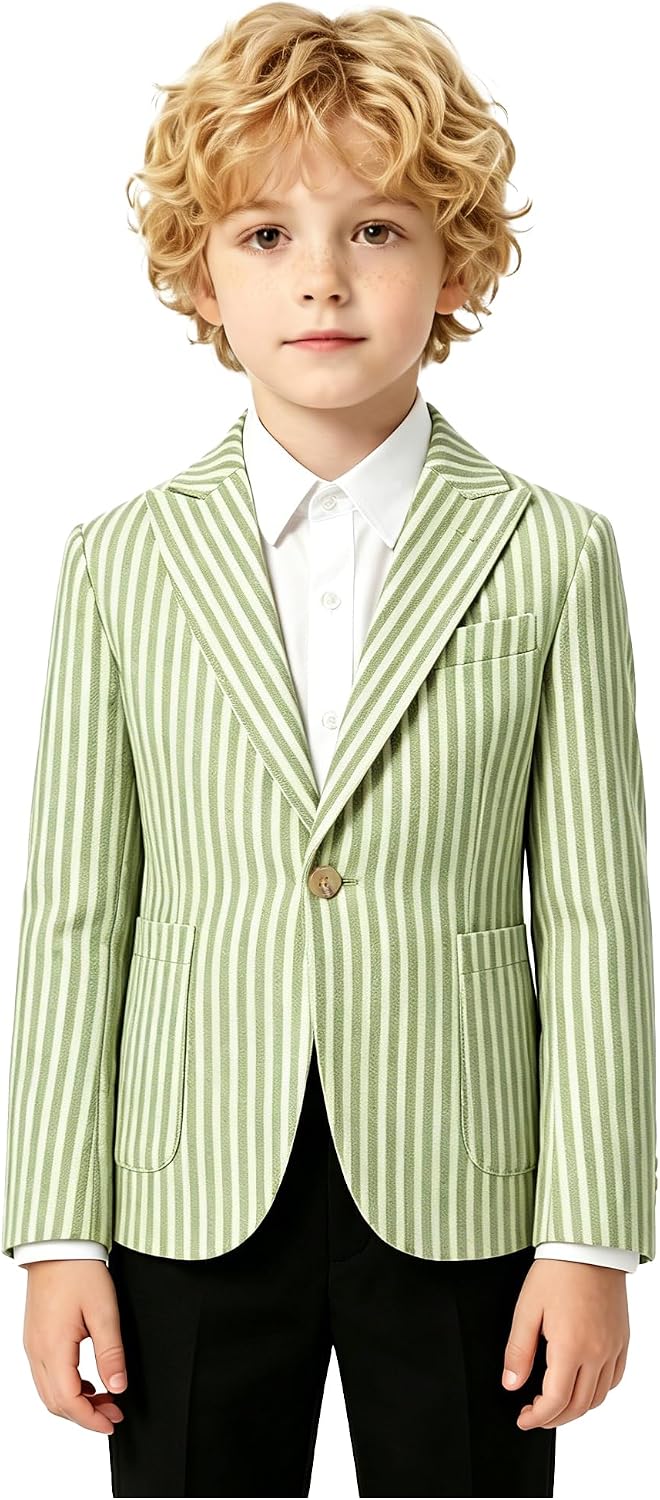 YuanLu Boys Suits Blazer Slim Fit Boy Suit Jacket Sport Coat for School
