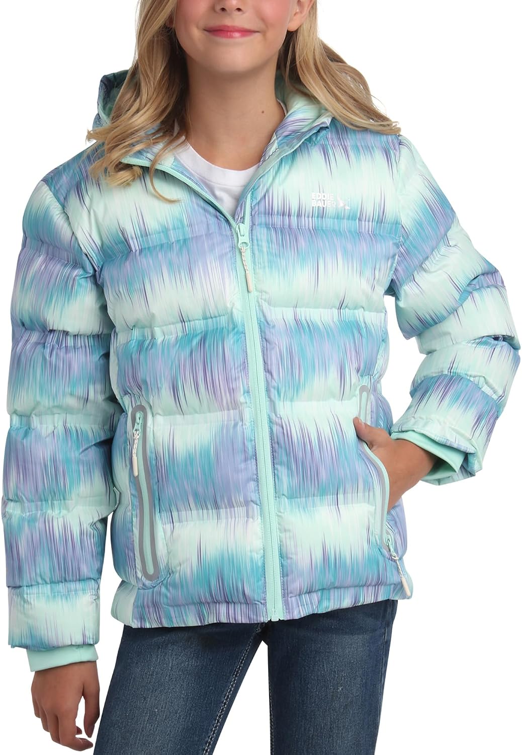 Eddie Bauer Girls’ Winter Jacket – Heavyweight Quilted Down Jacket – Insulated Hooded Outerwear Coat for Girls (5-20)