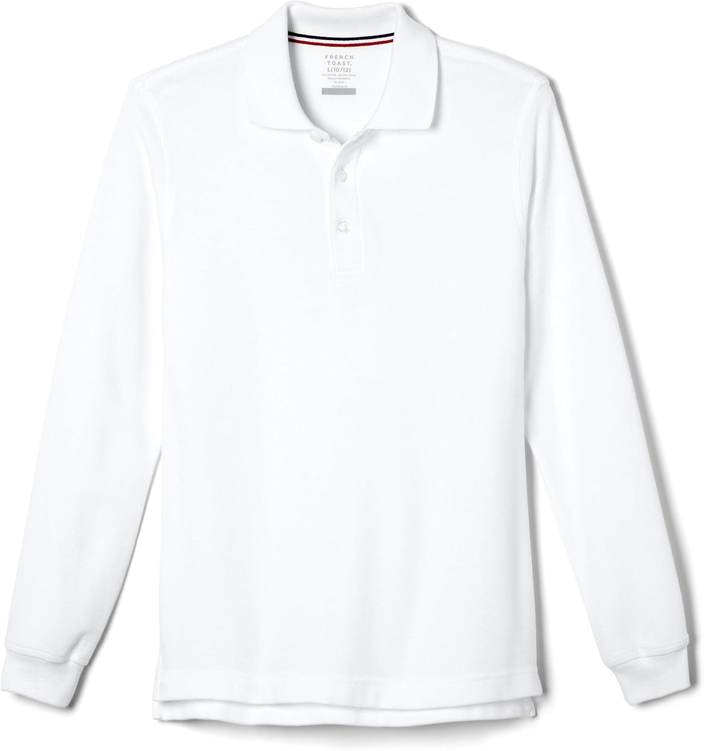 French Toast Boys Pique Polo School Uniform Shirt with Long Sleeves for Boys and Girls