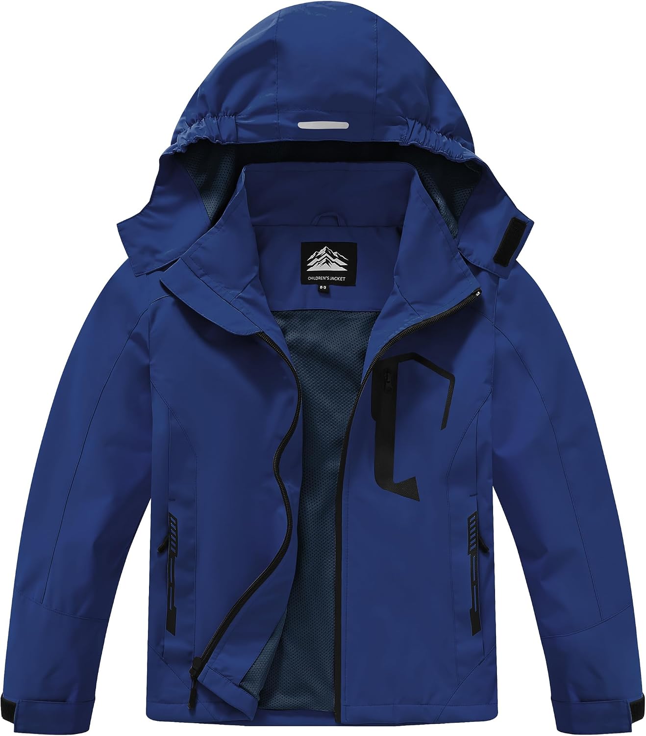 Kids Rain Jacket Boys Girls Lightweight Raincoats Kids Outdoor Windbreaker Jackets with Detachable Hood