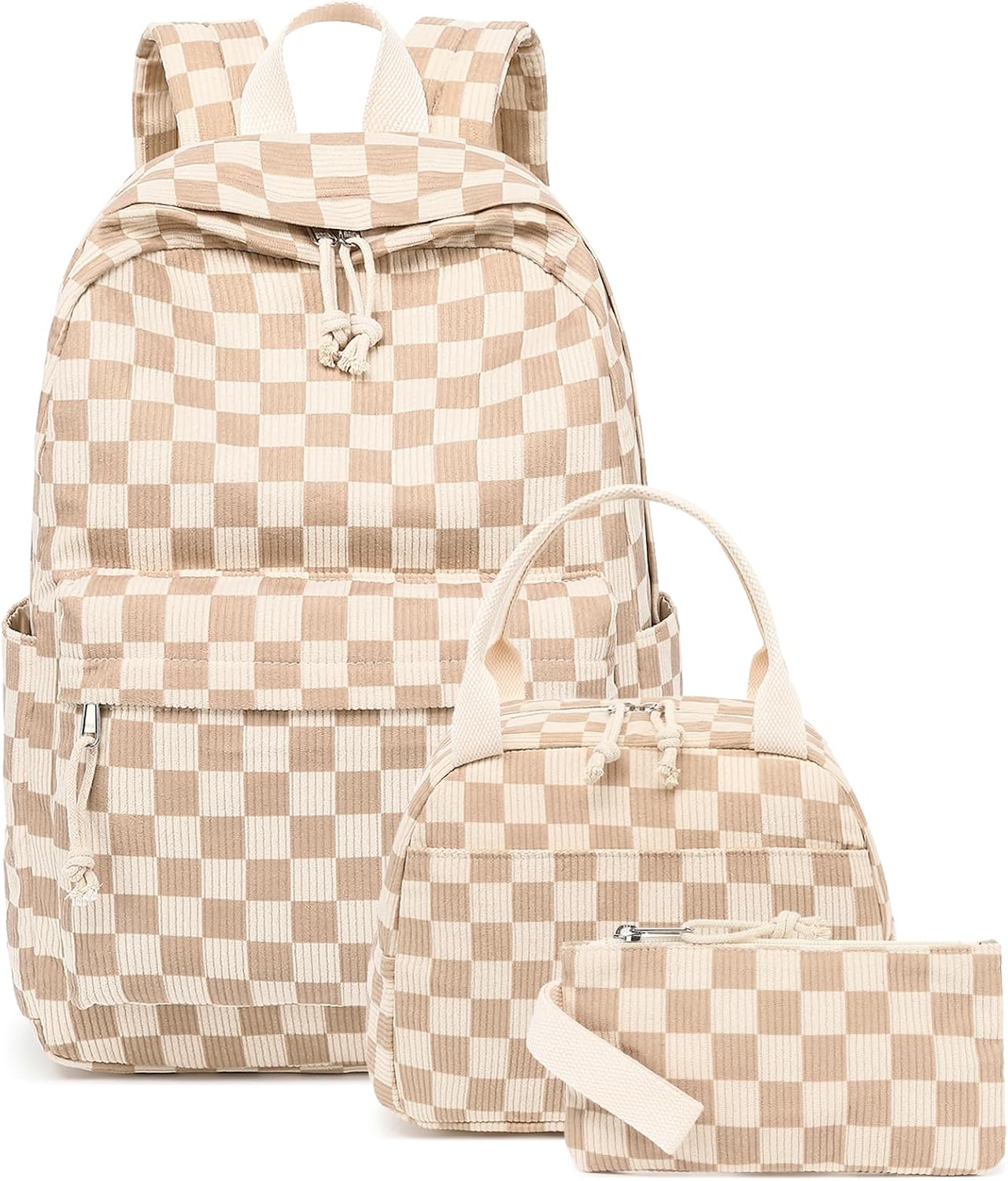 Bluboon School Backpack Set Girls Womens Laptop Bookbag Casual Daypack Fits 15 inch Laptop with Lunch Tote Bag and Pencil Bag